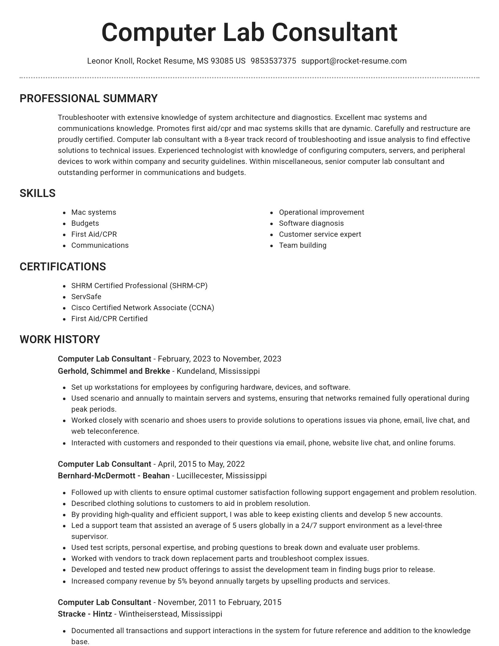 Brilliant resume template
