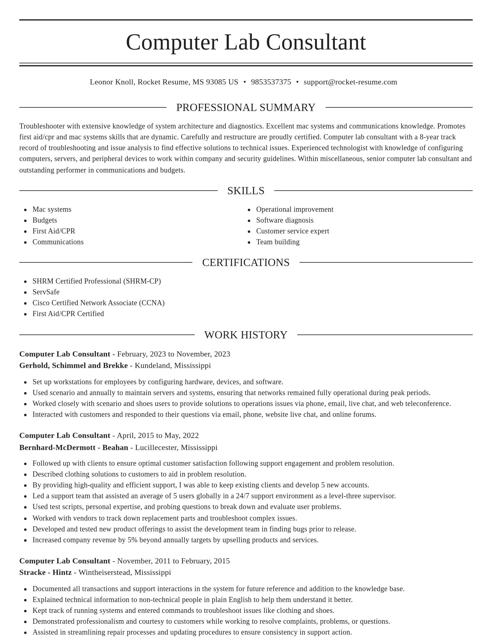Elegant resume template