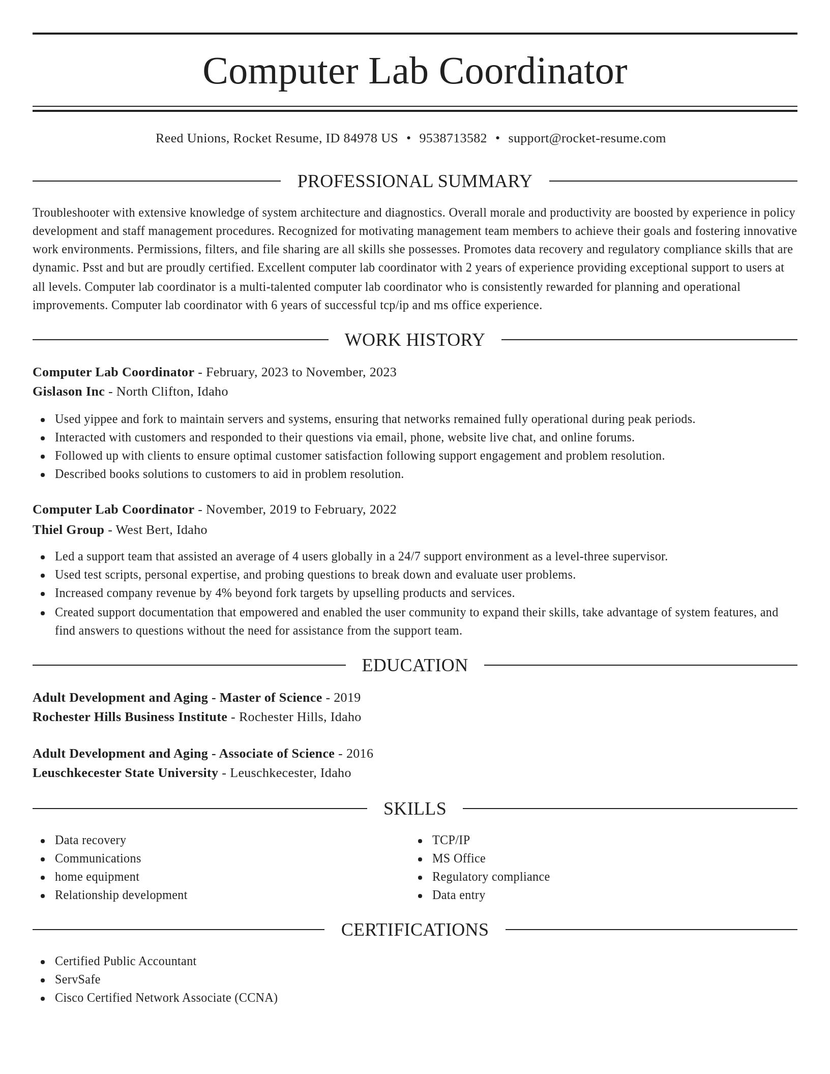 Elegant resume template