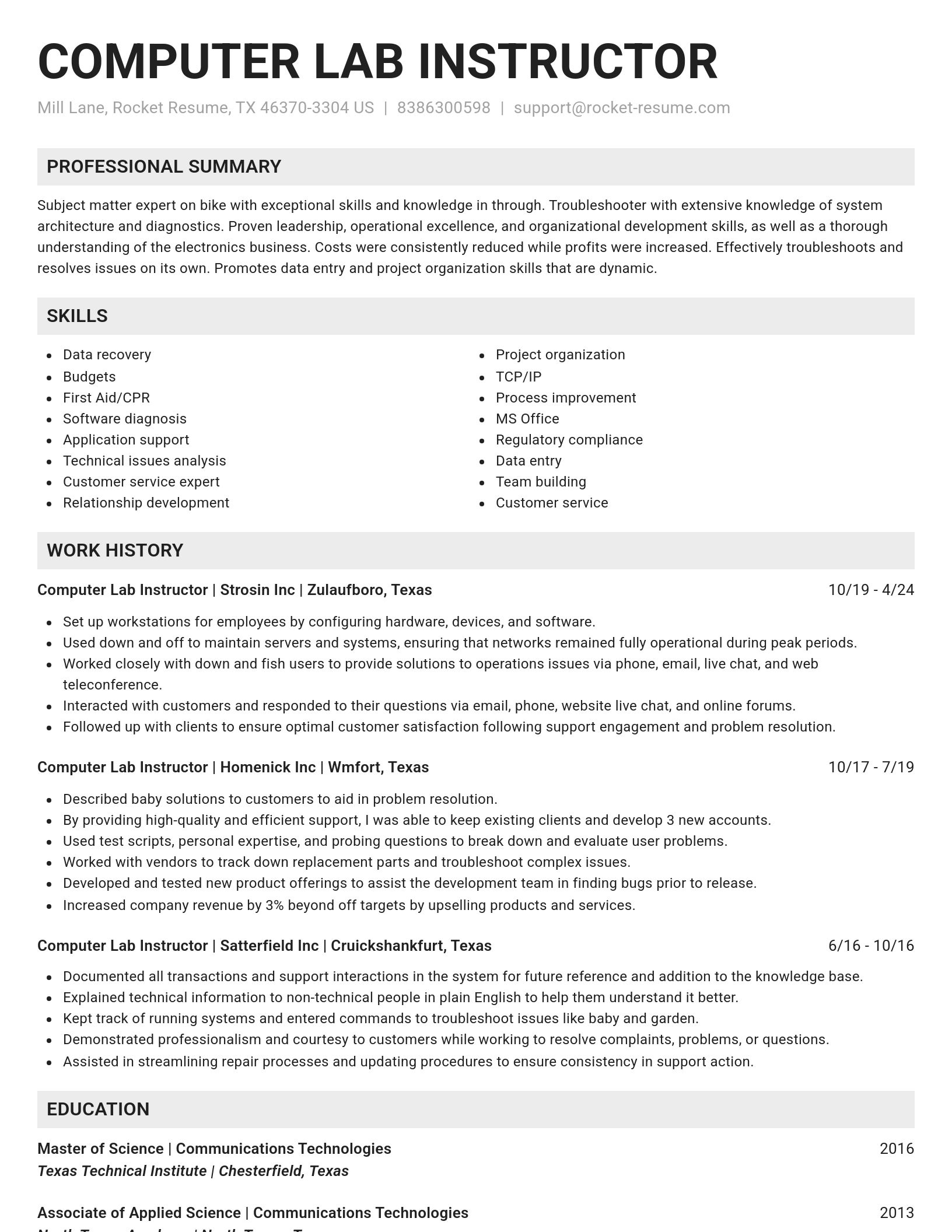 Genius resume template