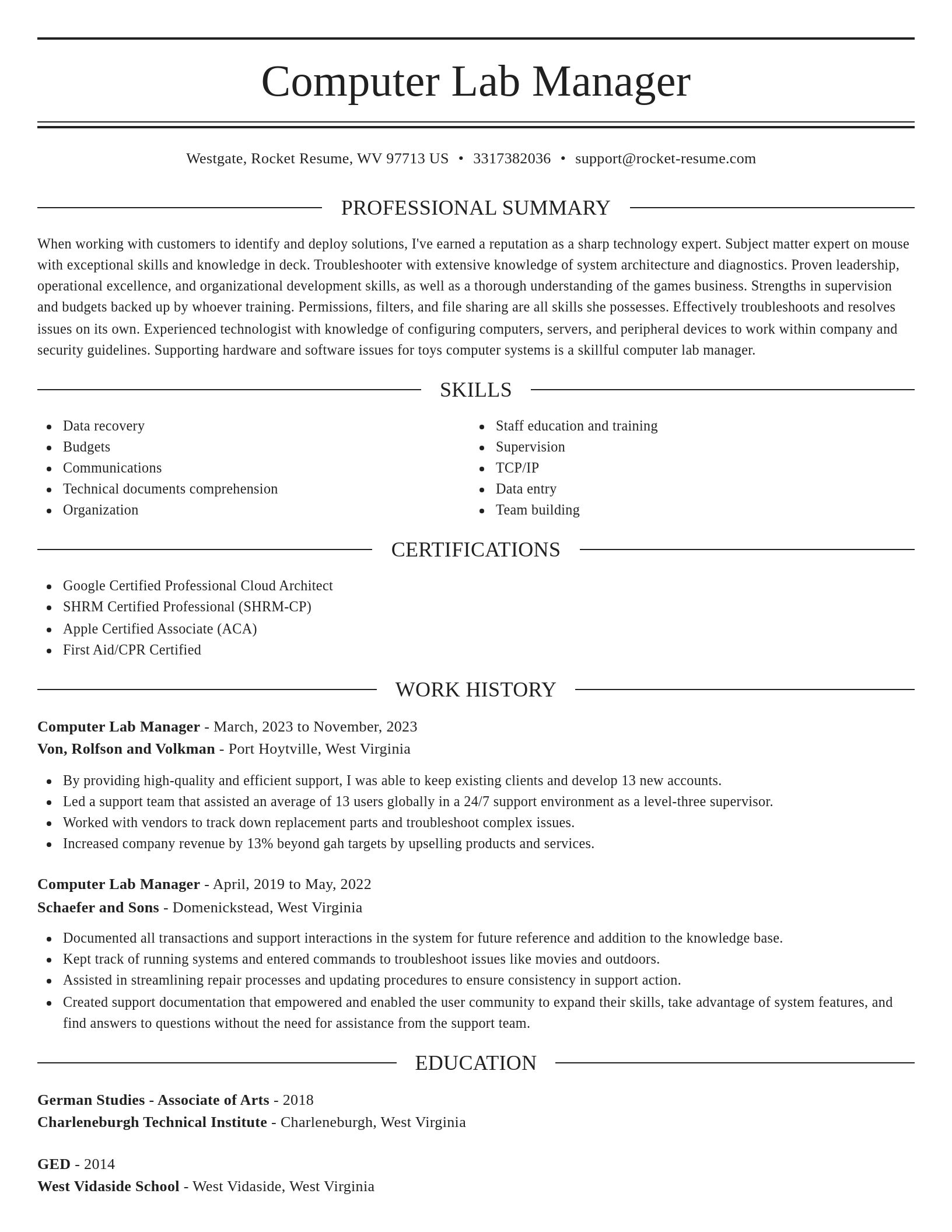 Elegant resume template