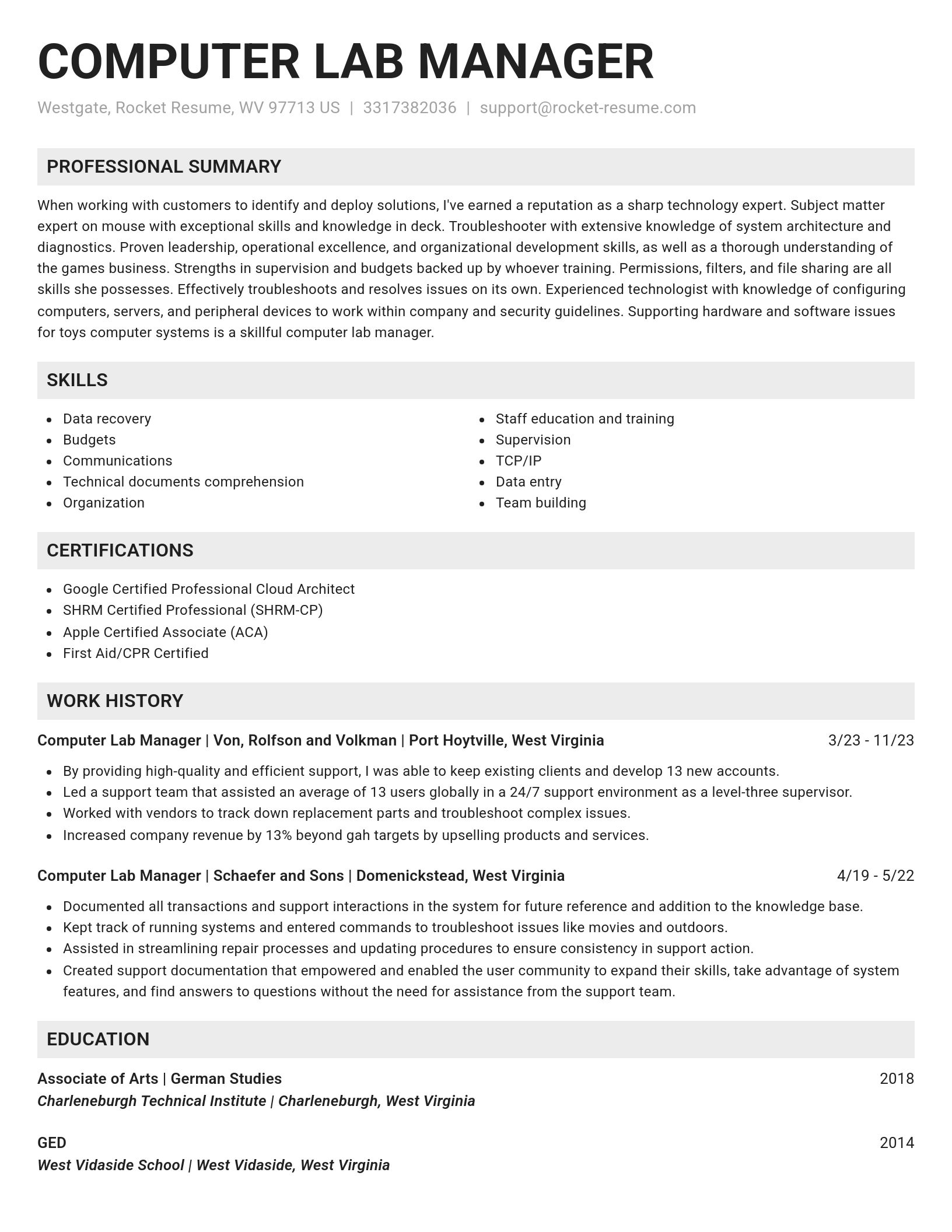 Genius resume template