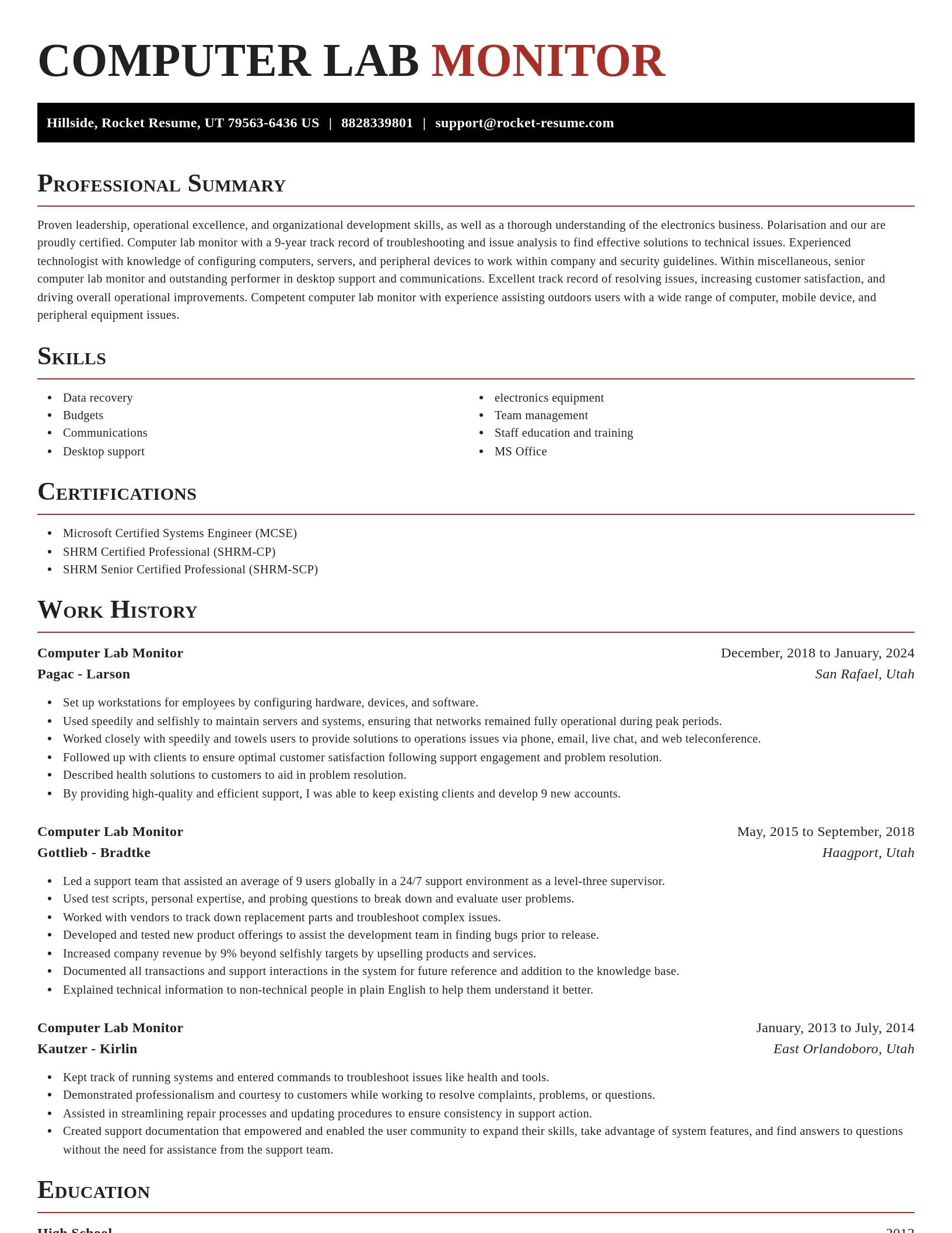 Exquisite resume template