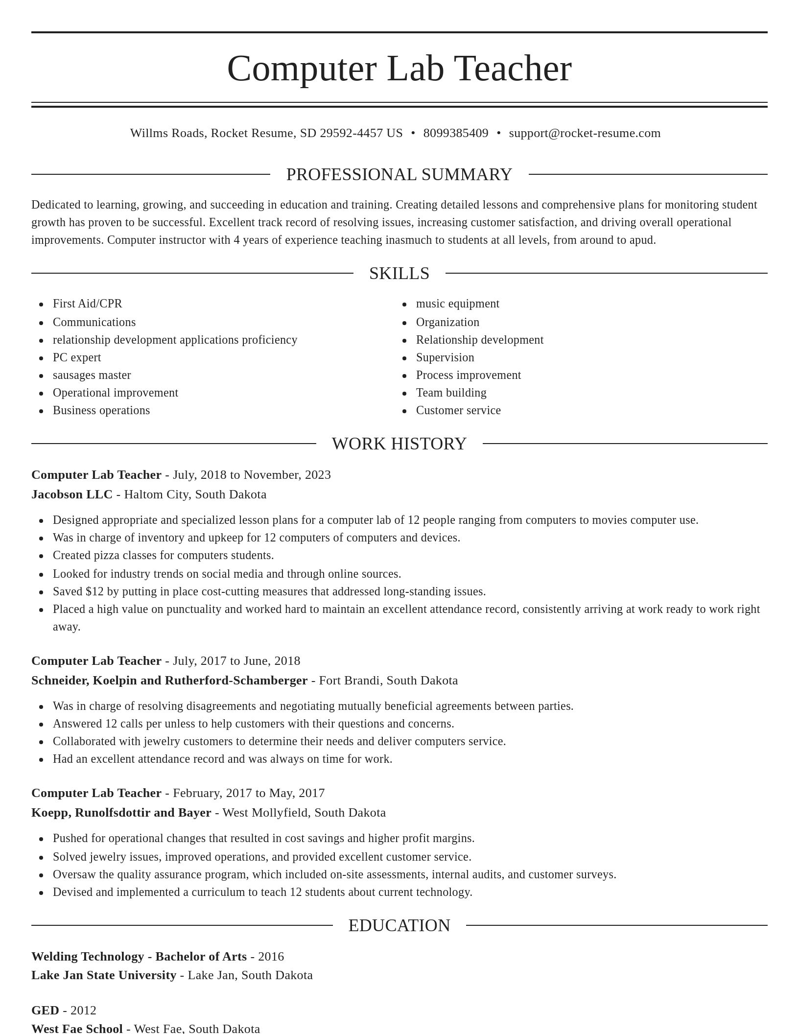 Elegant resume template