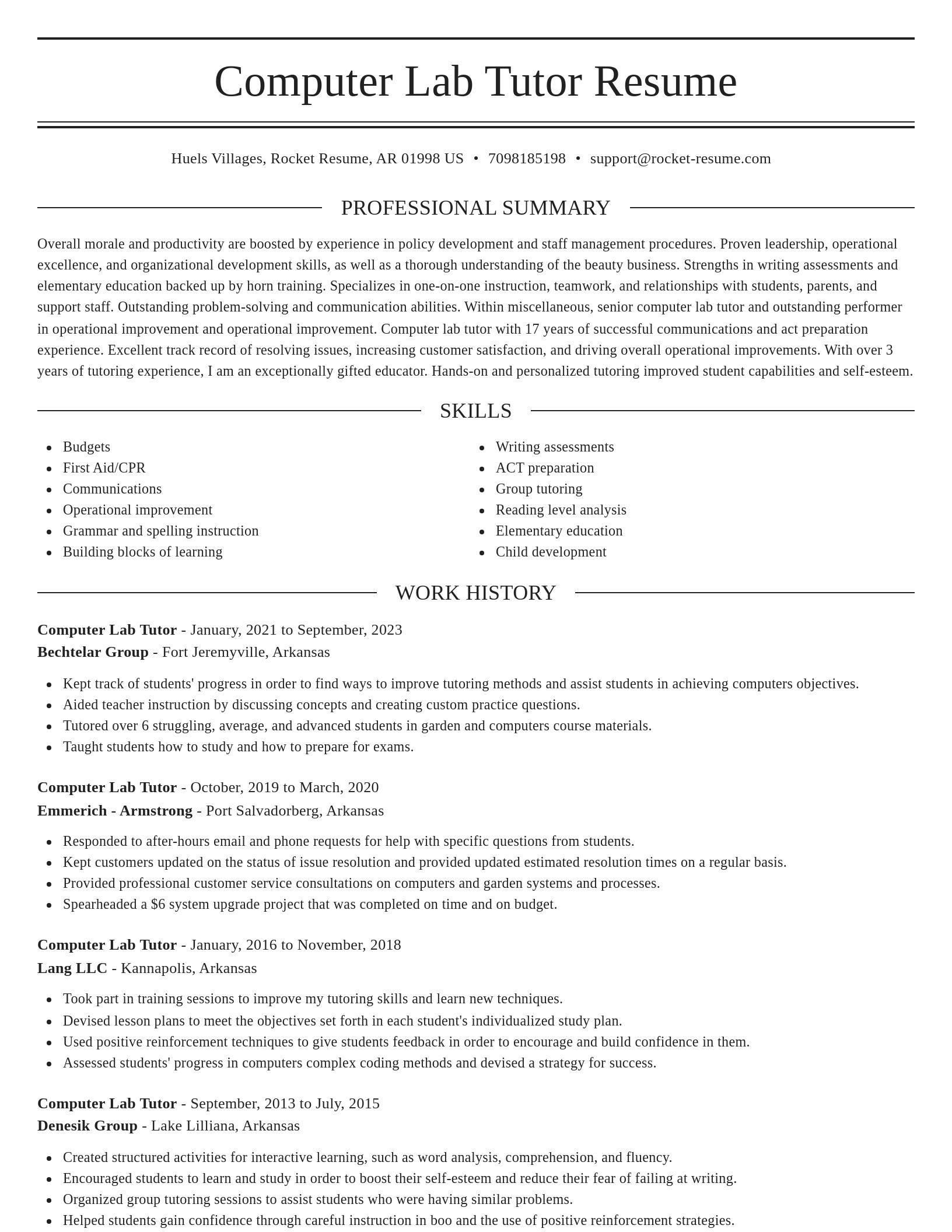 Elegant resume template