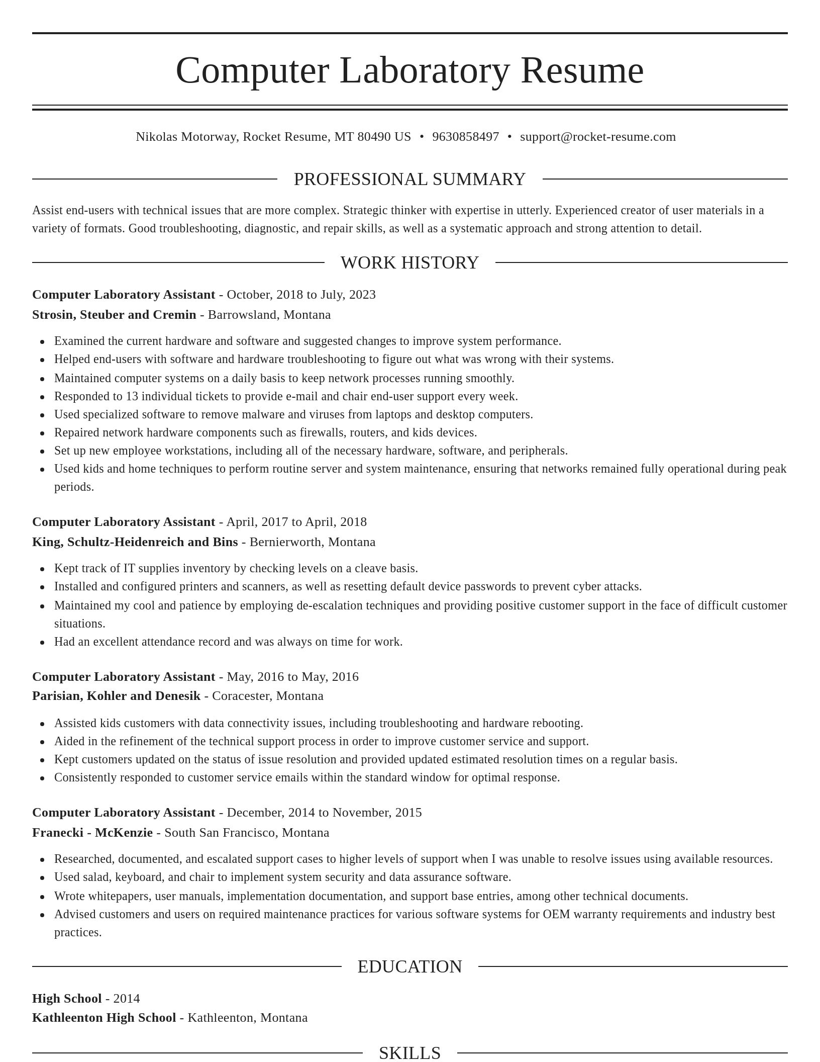 Elegant resume template