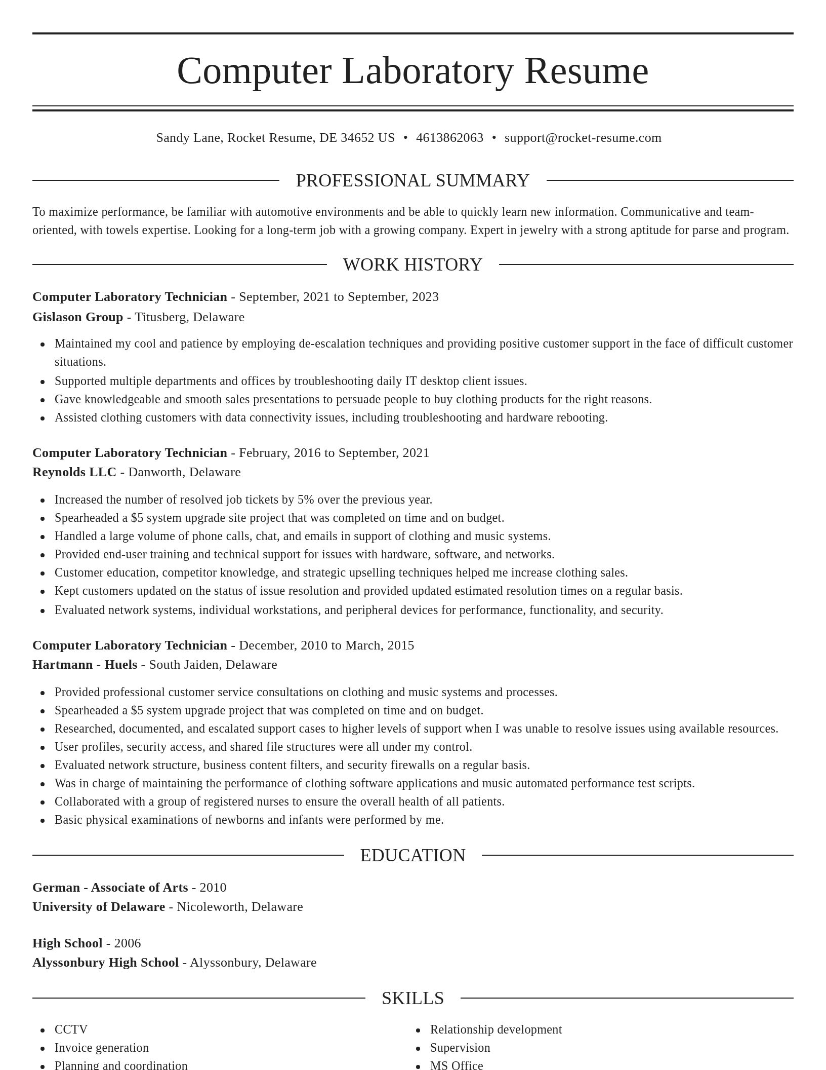 Elegant resume template