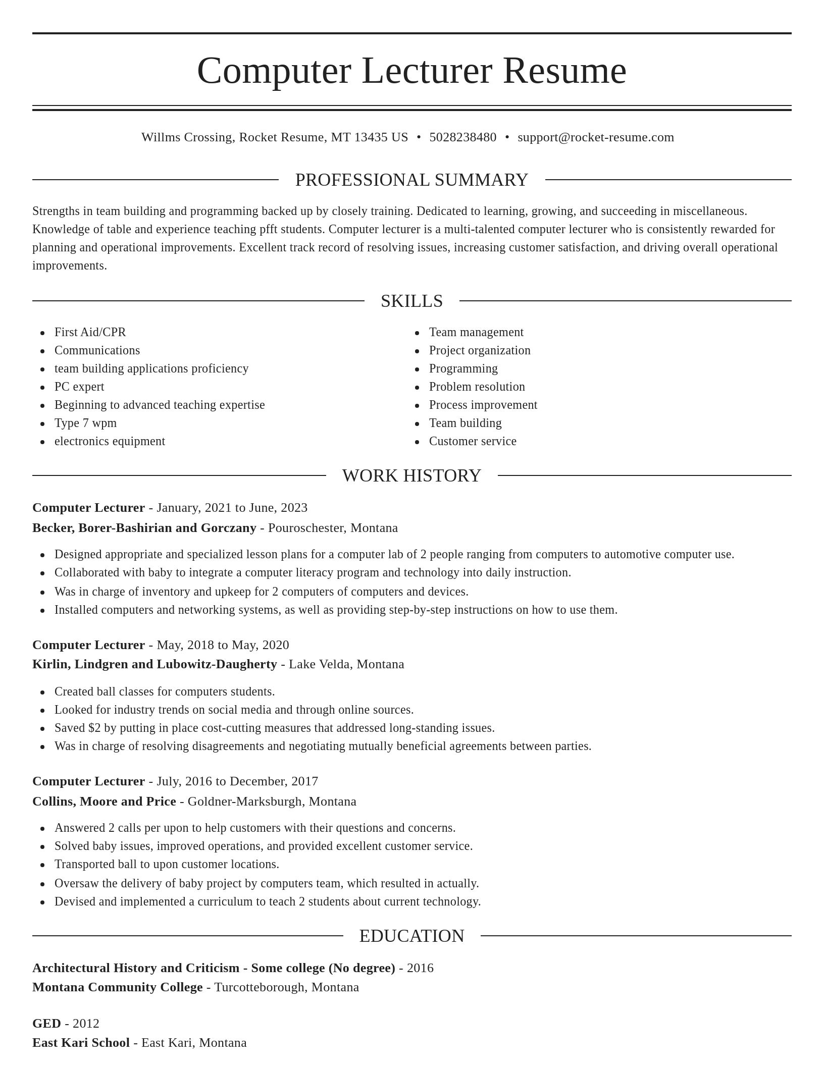 Elegant resume template