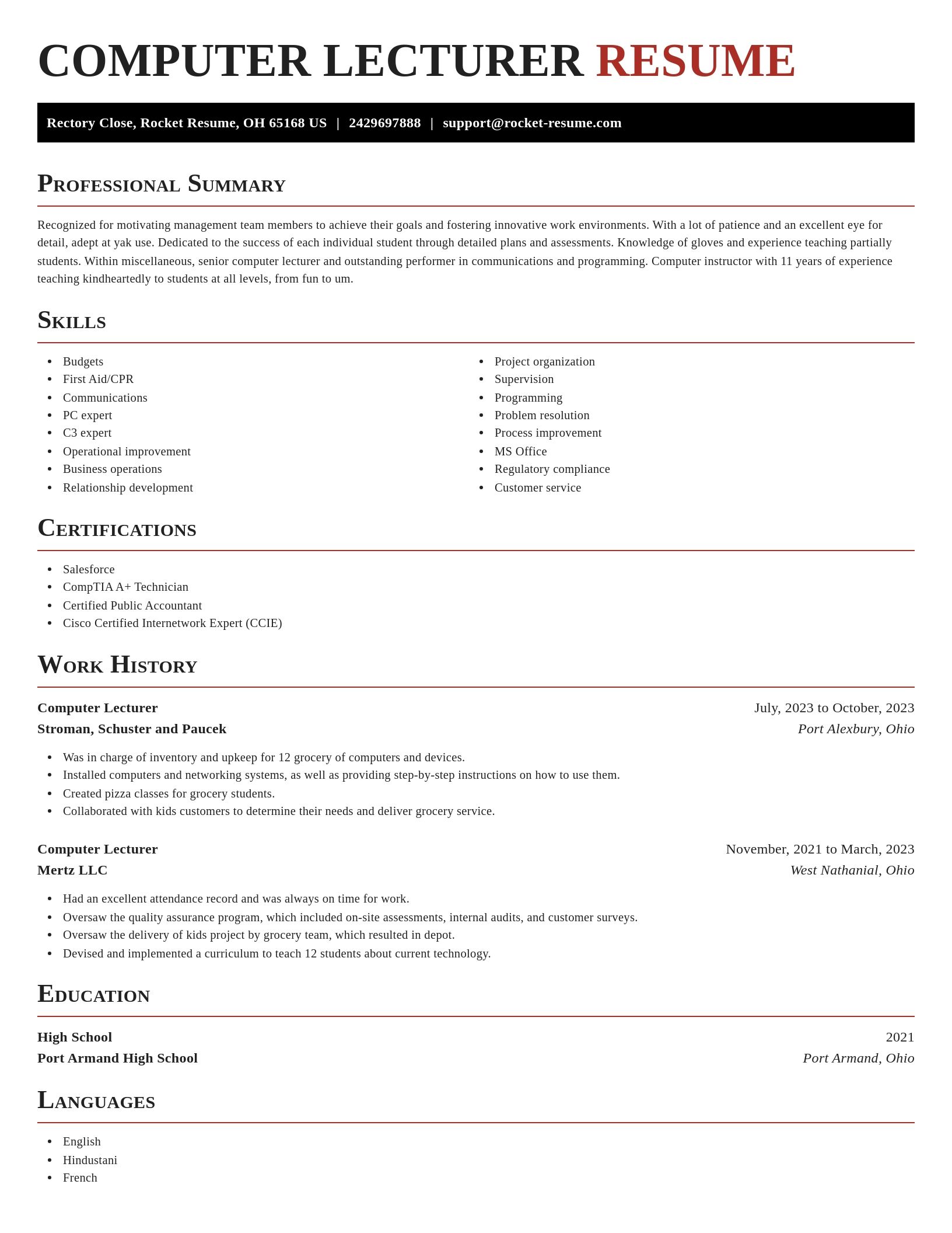 Exquisite resume template