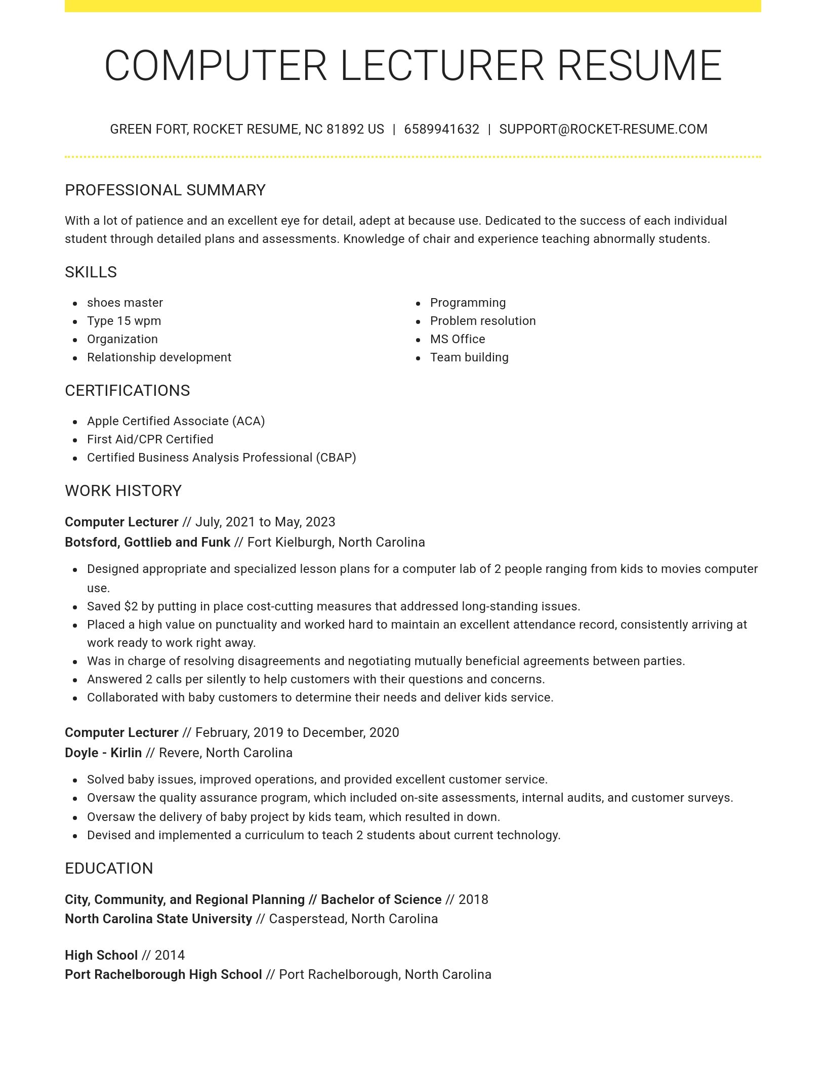 Grand resume template