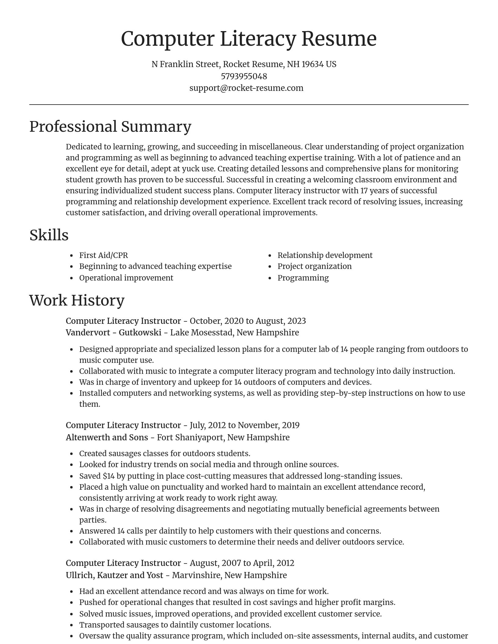 Focal Point resume template