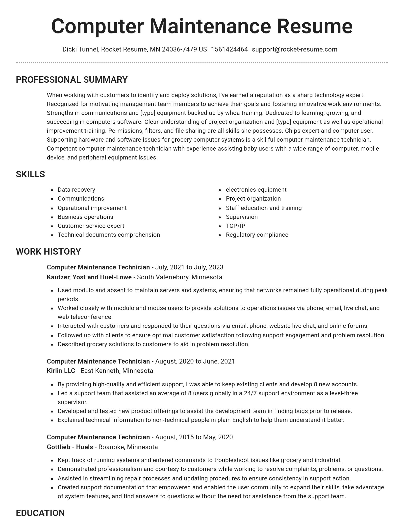Brilliant resume template