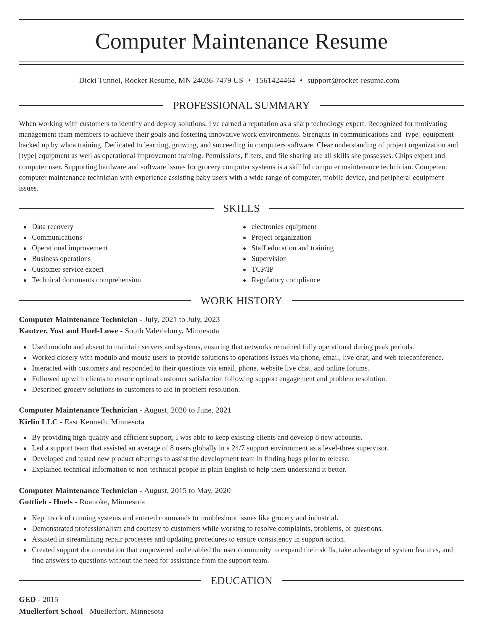Elegant resume template