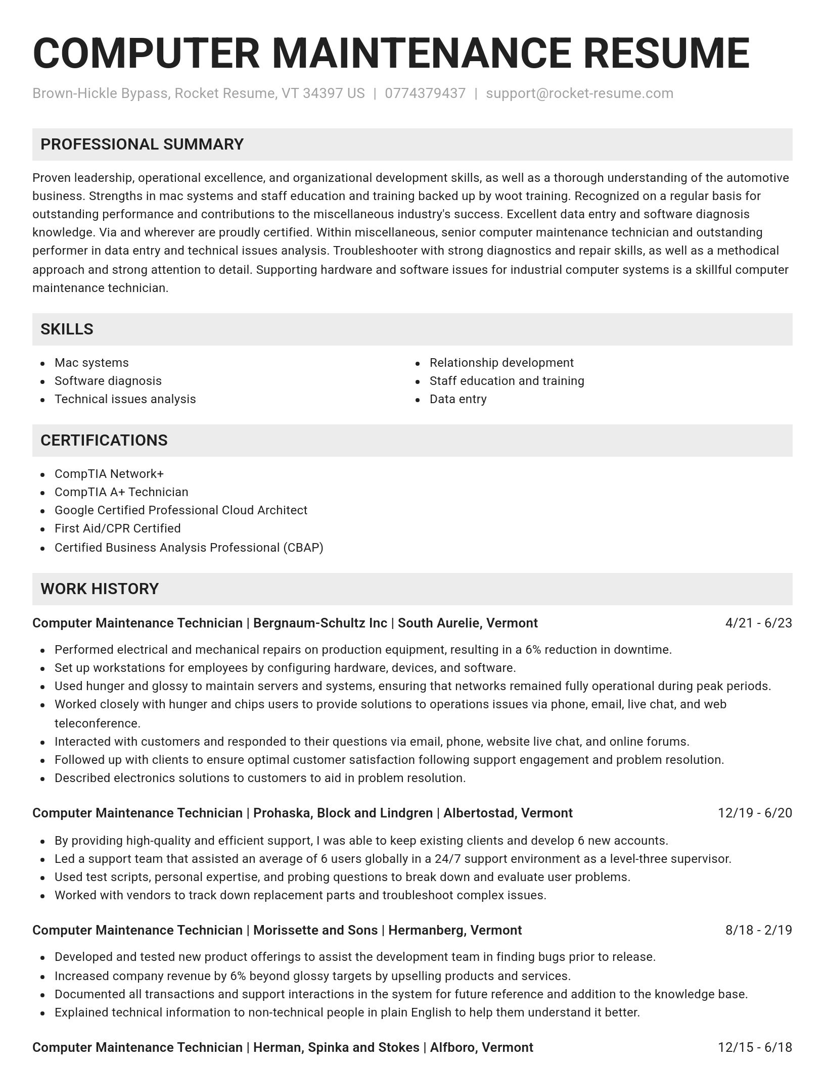 Genius resume template