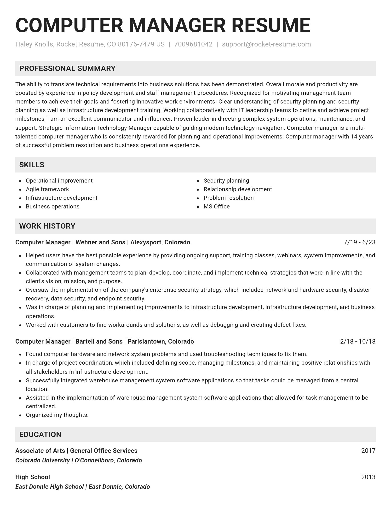 Genius resume template