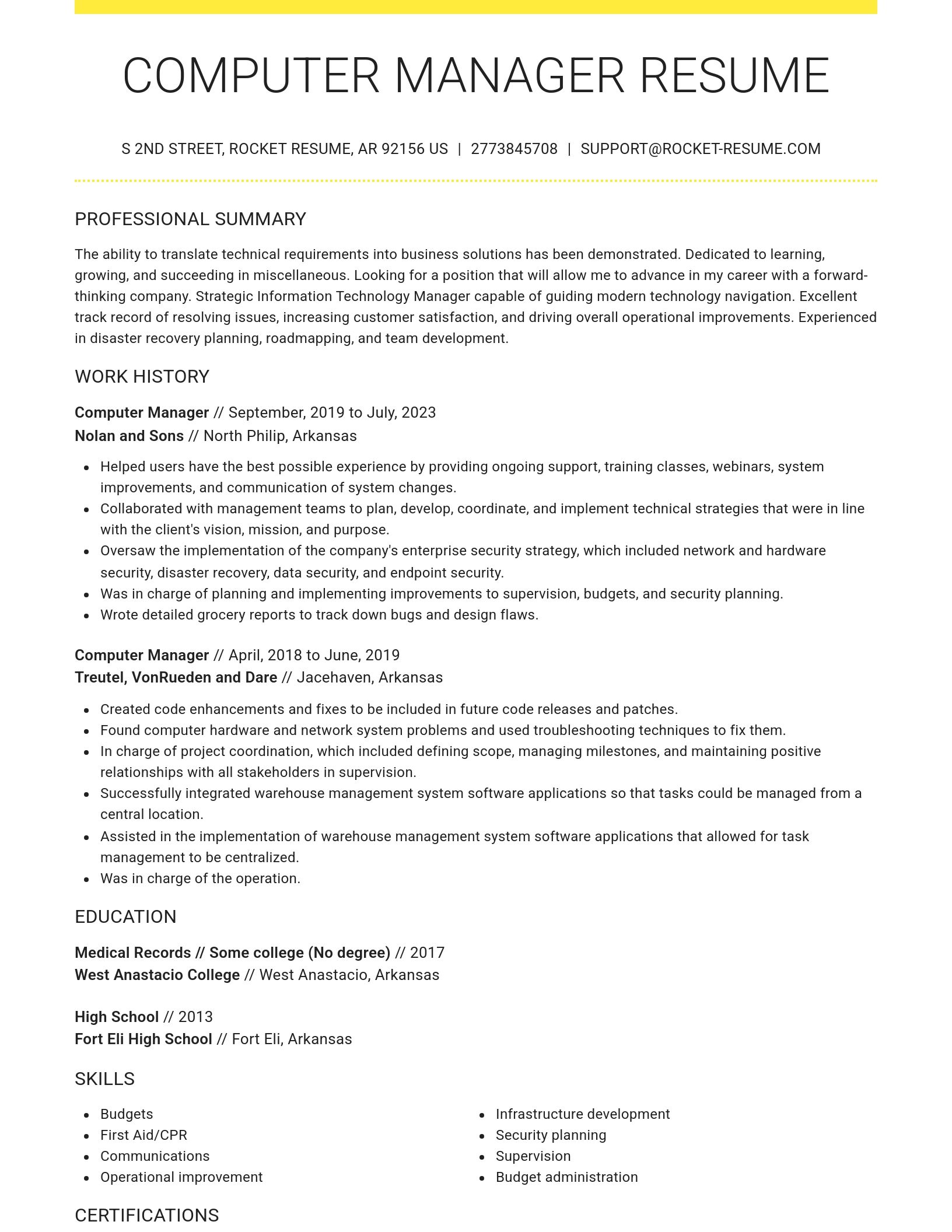 Grand resume template