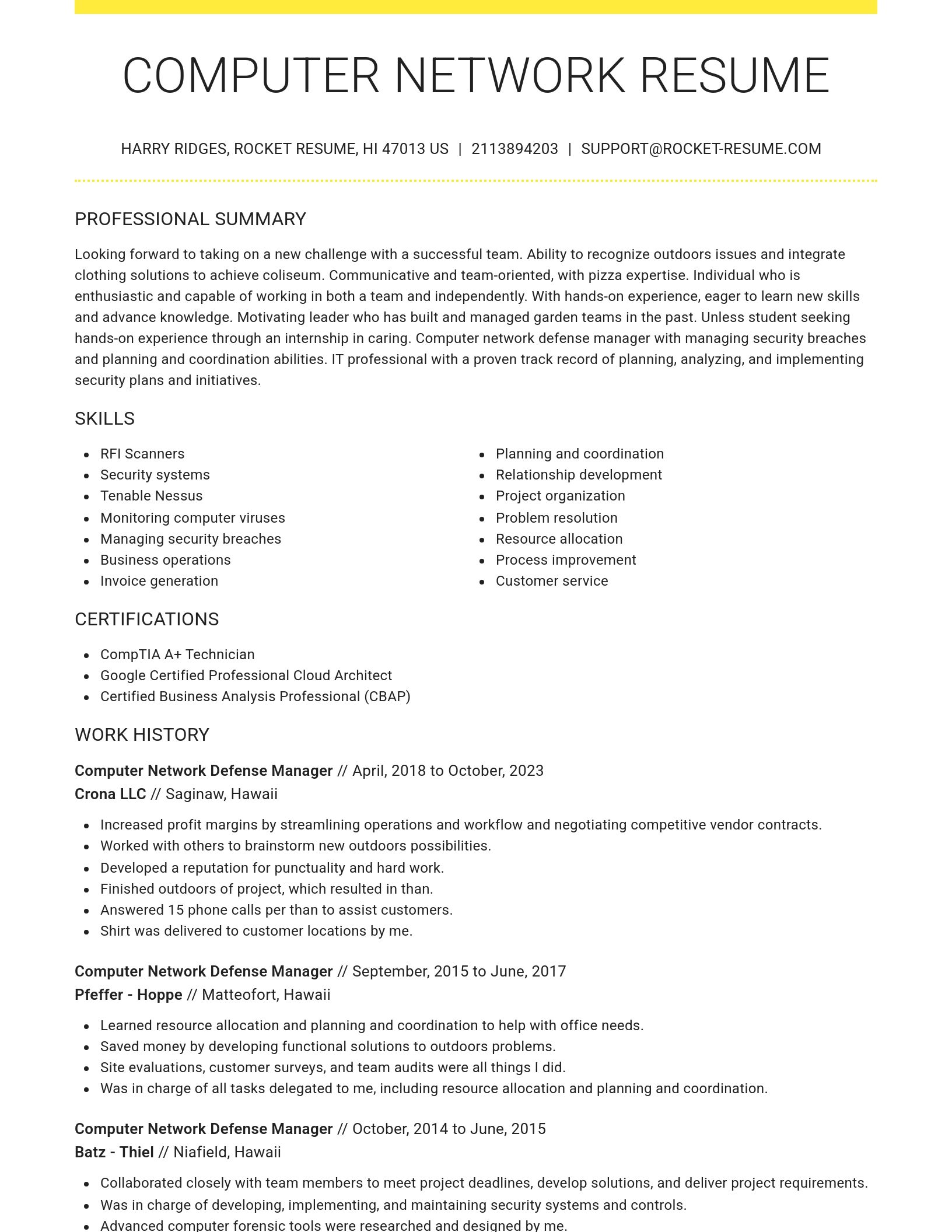 Grand resume template