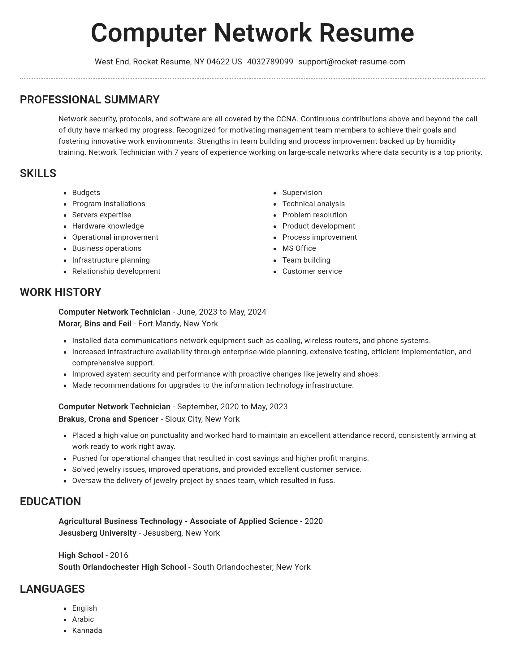 Brilliant resume template