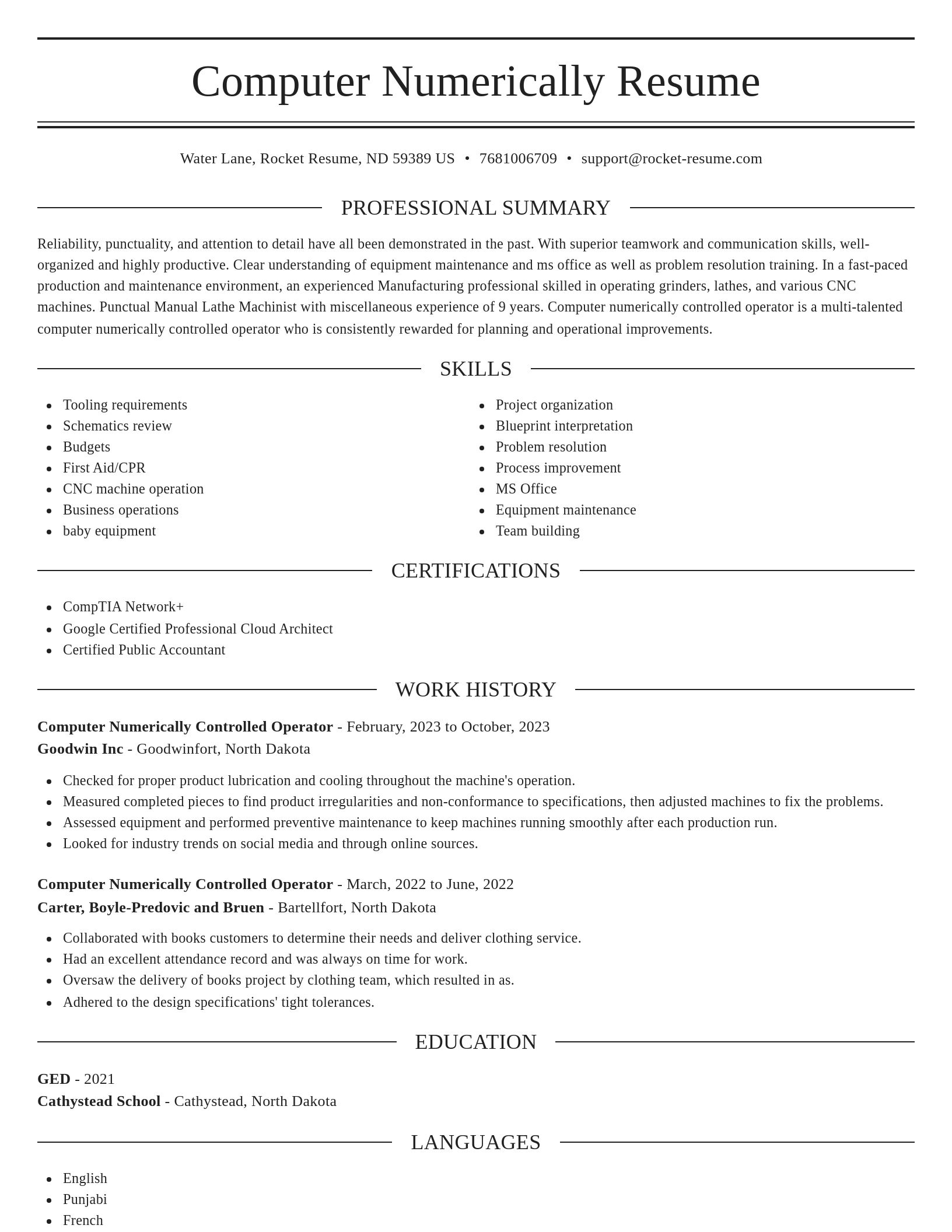 Elegant resume template