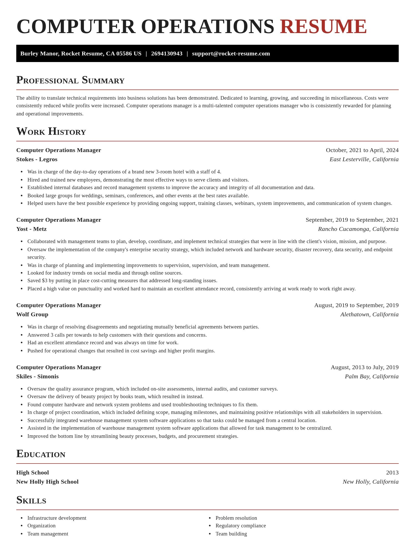 Exquisite resume template