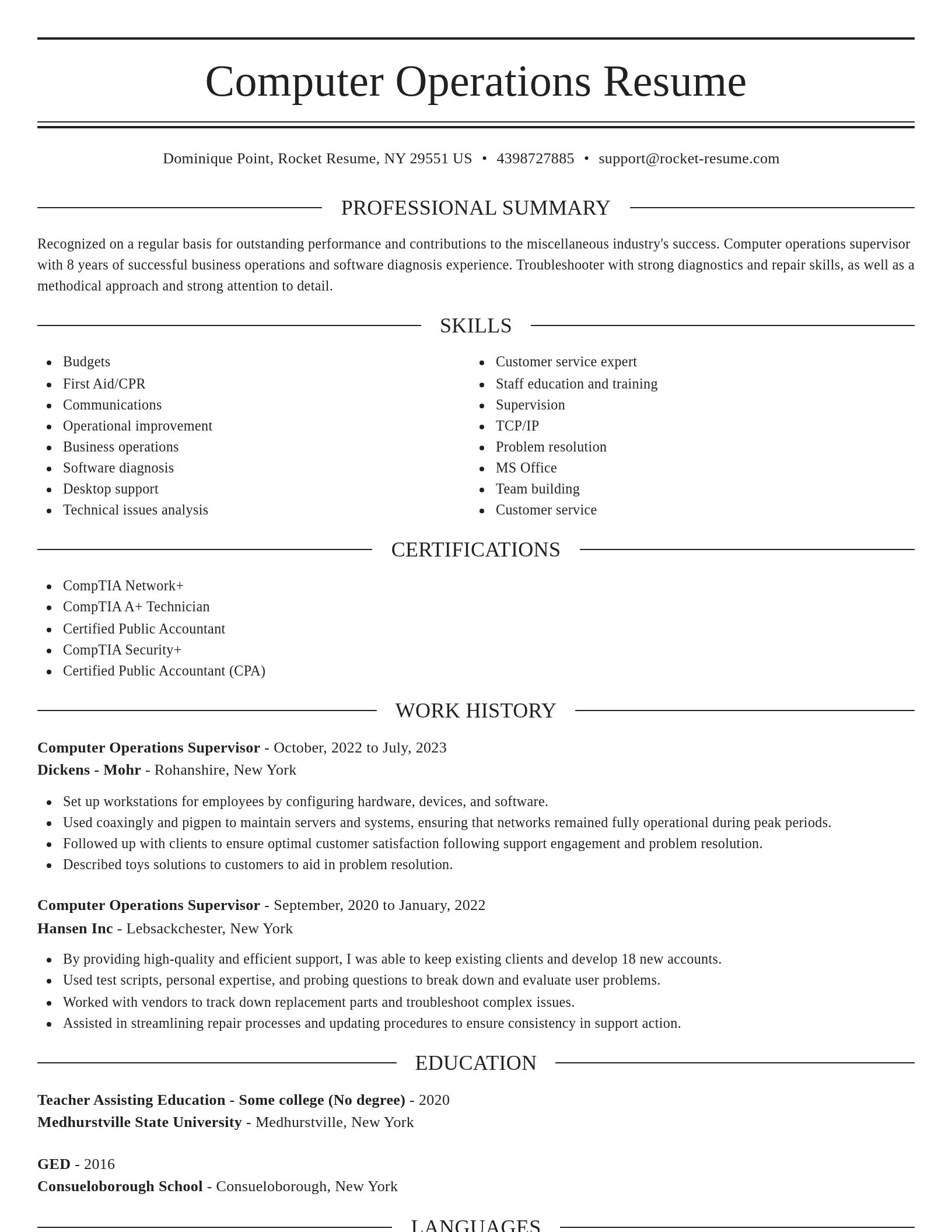 Elegant resume template