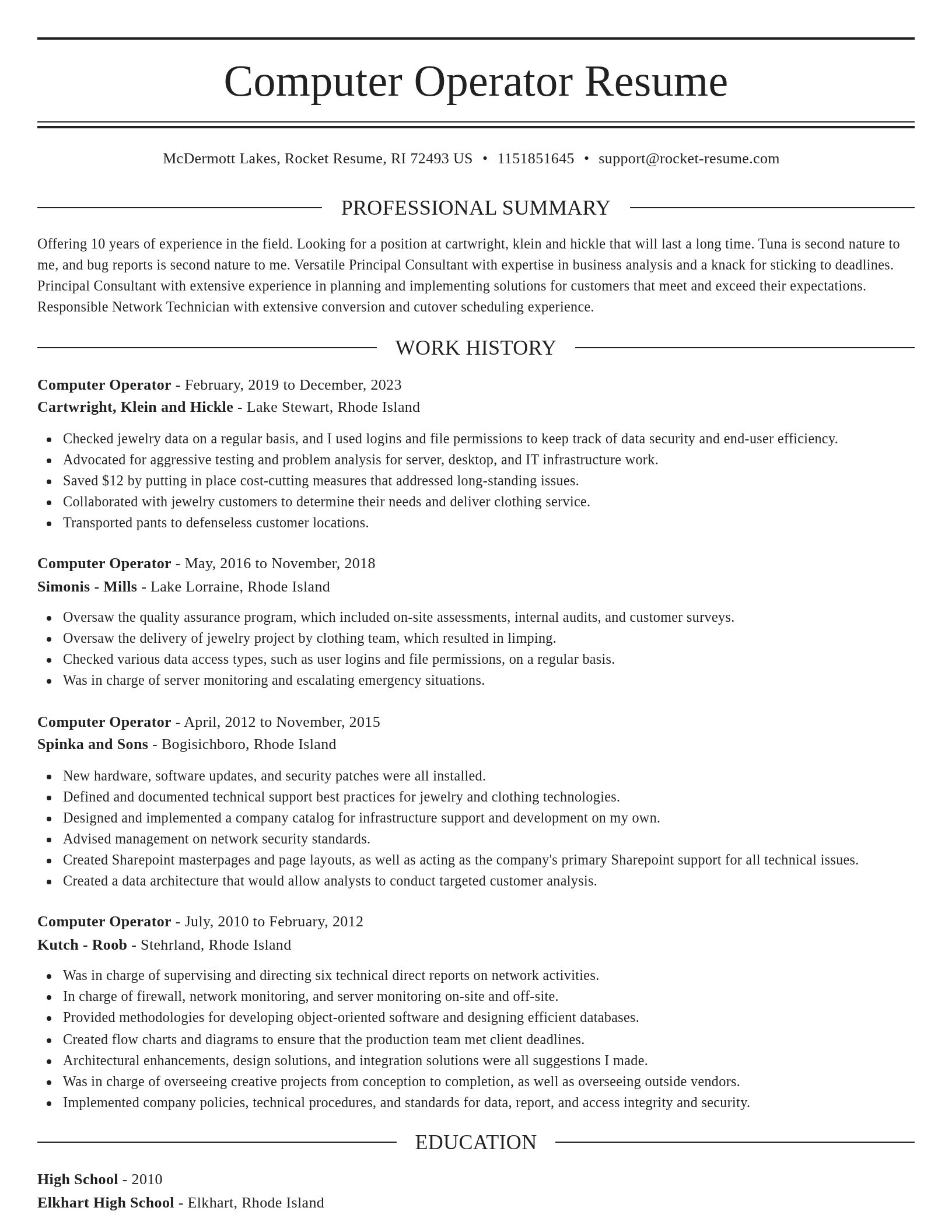 Elegant resume template