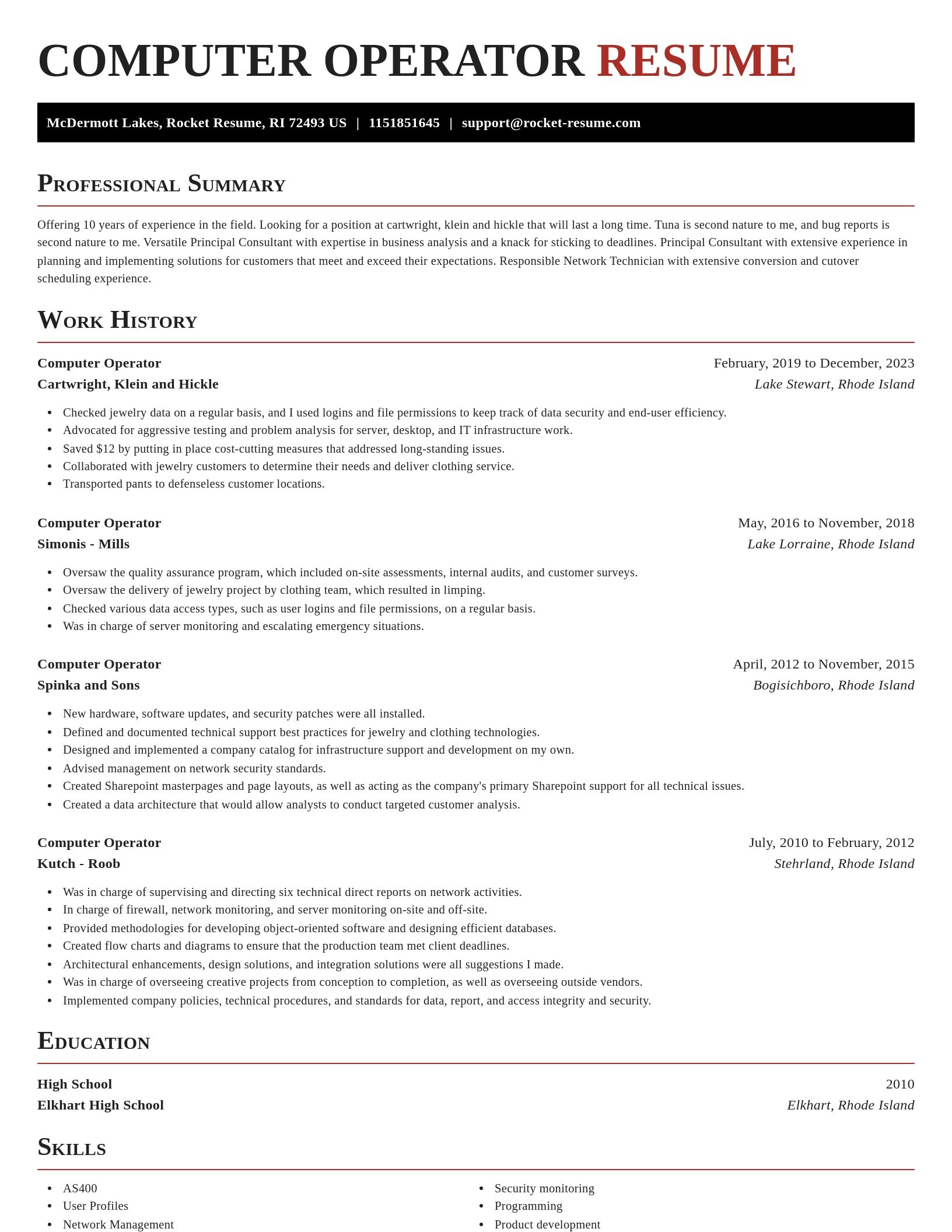 Exquisite resume template