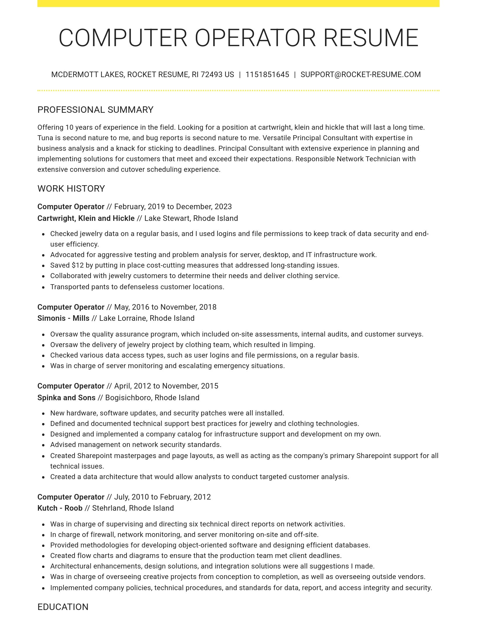 Grand resume template