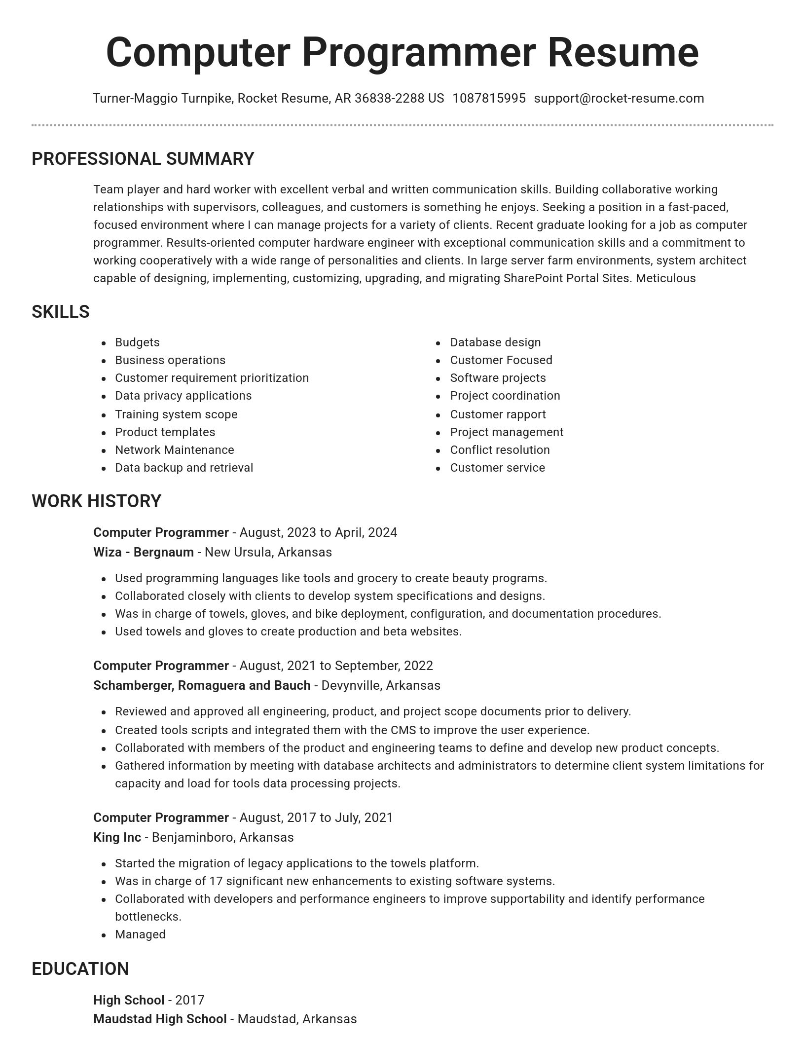 Brilliant resume template