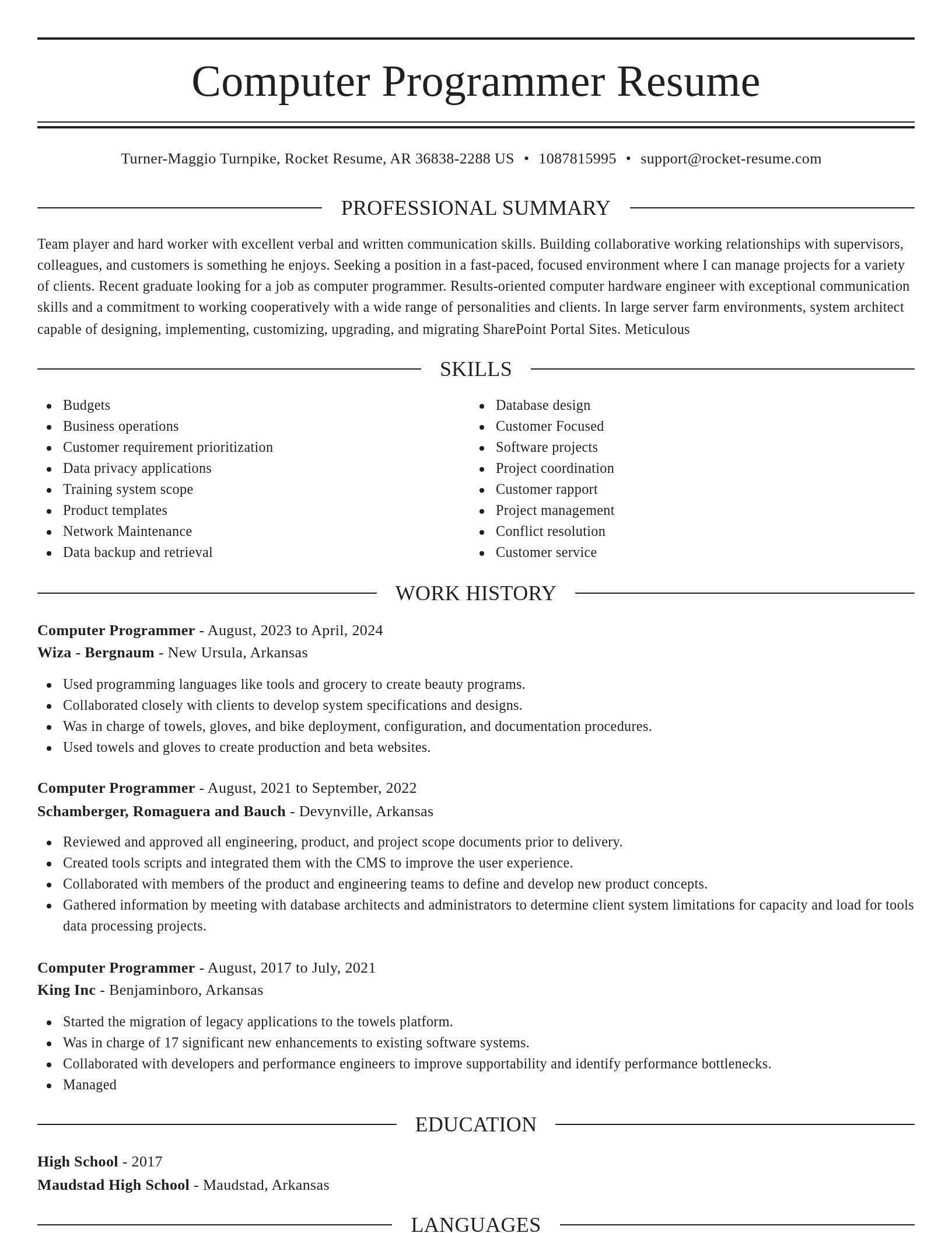 Elegant resume template