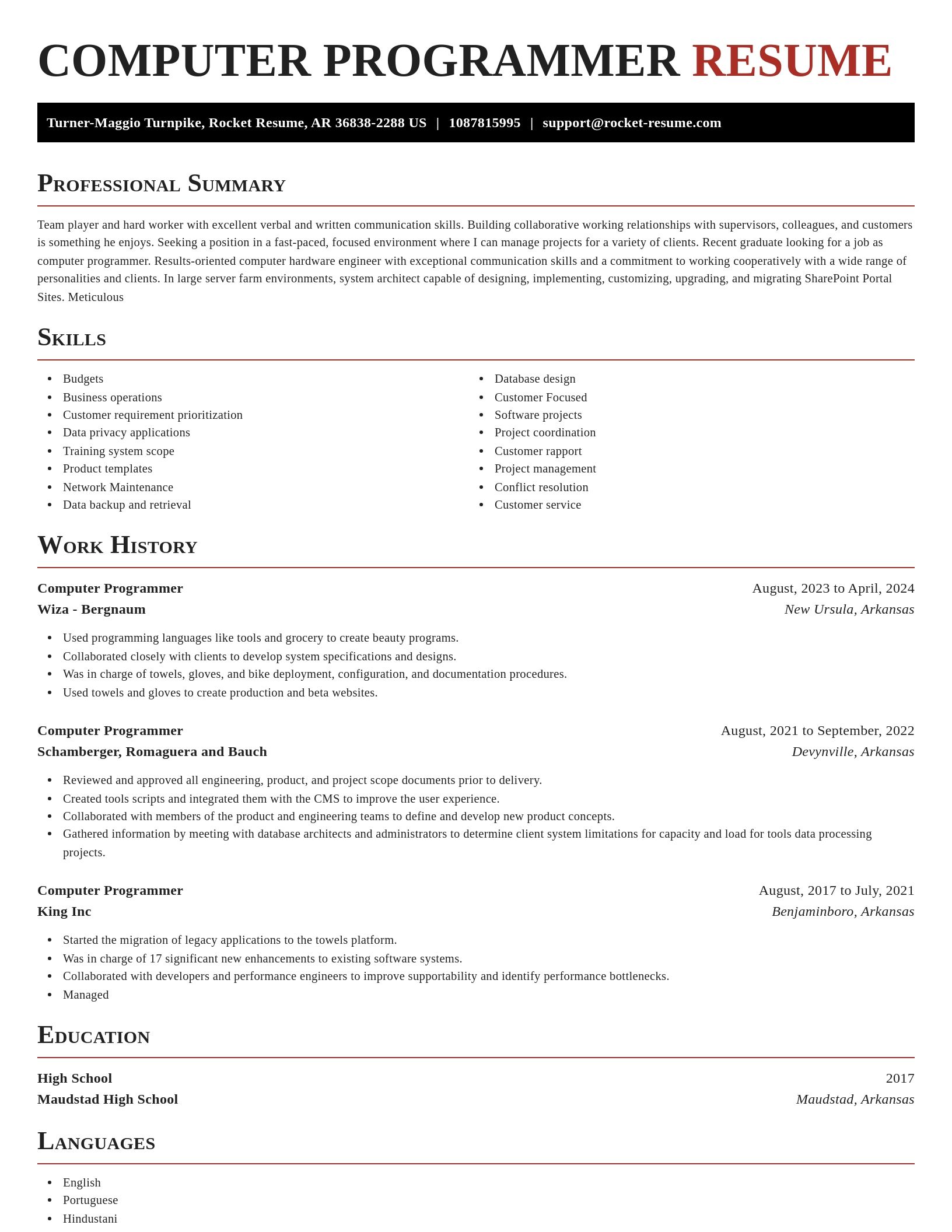 Exquisite resume template