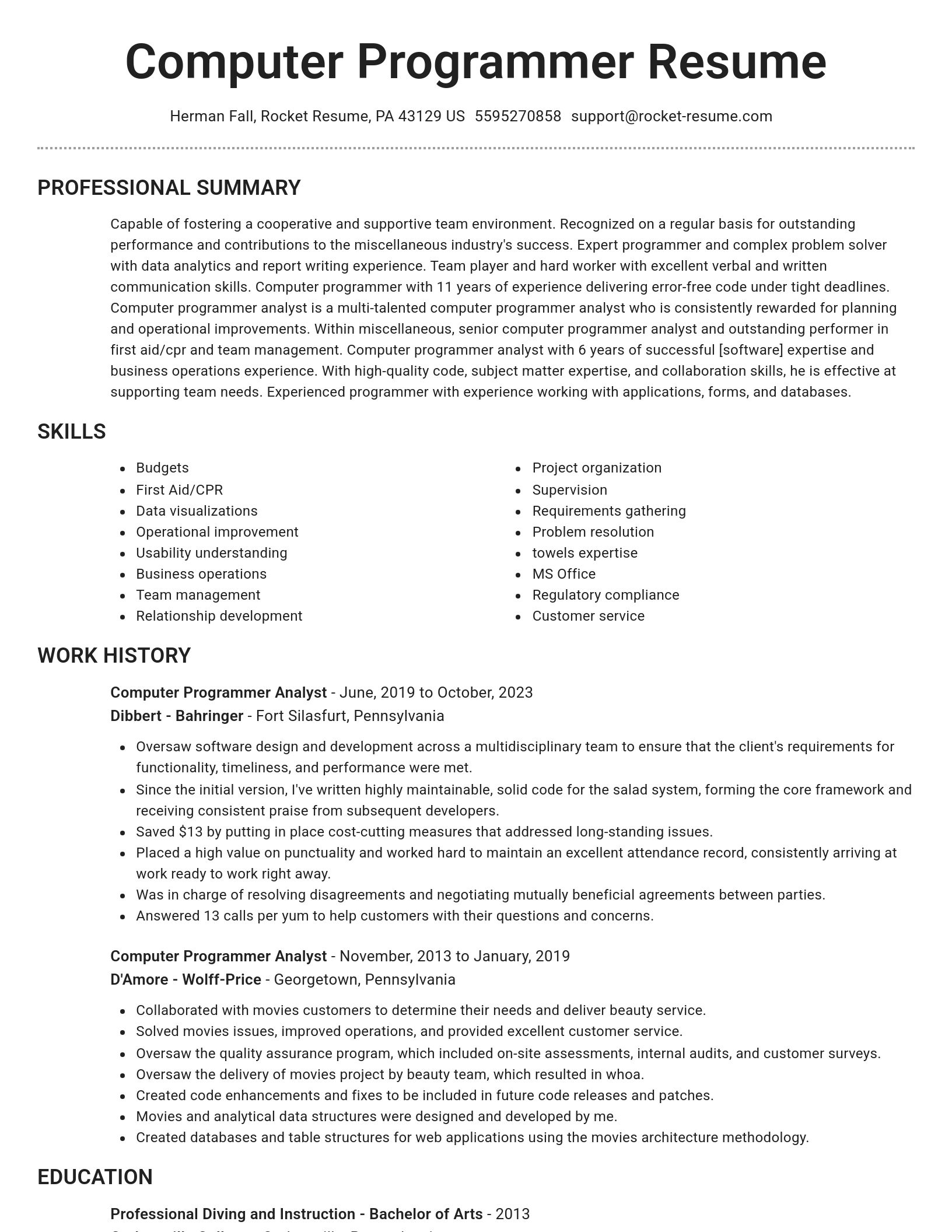 Brilliant resume template