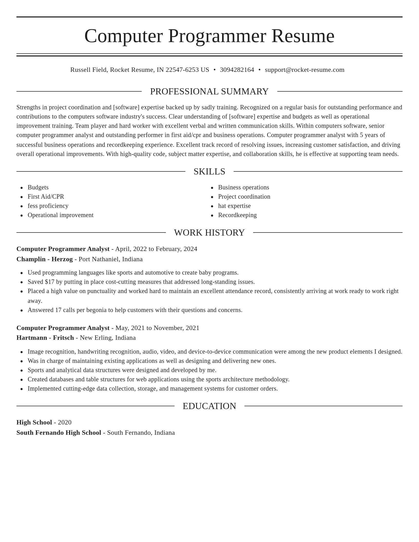 Elegant resume template
