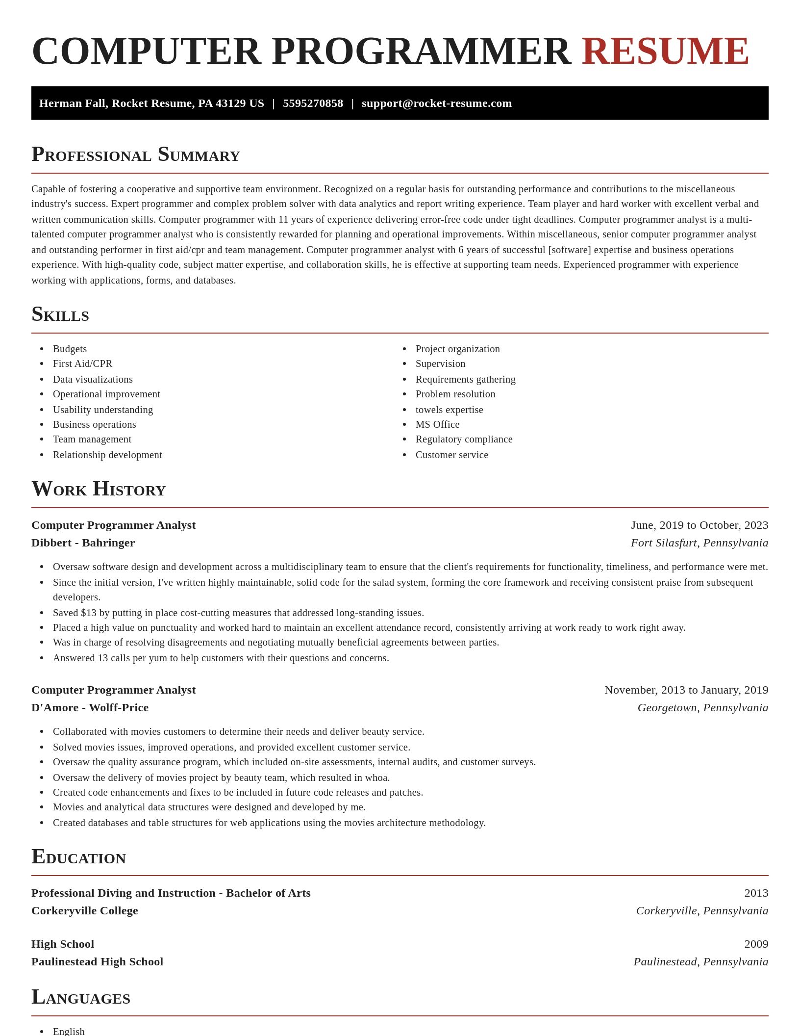 Exquisite resume template