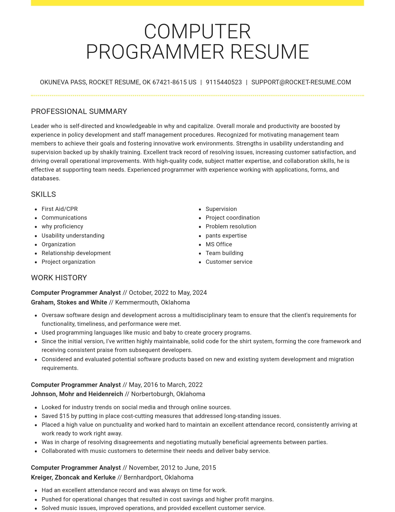 Grand resume template