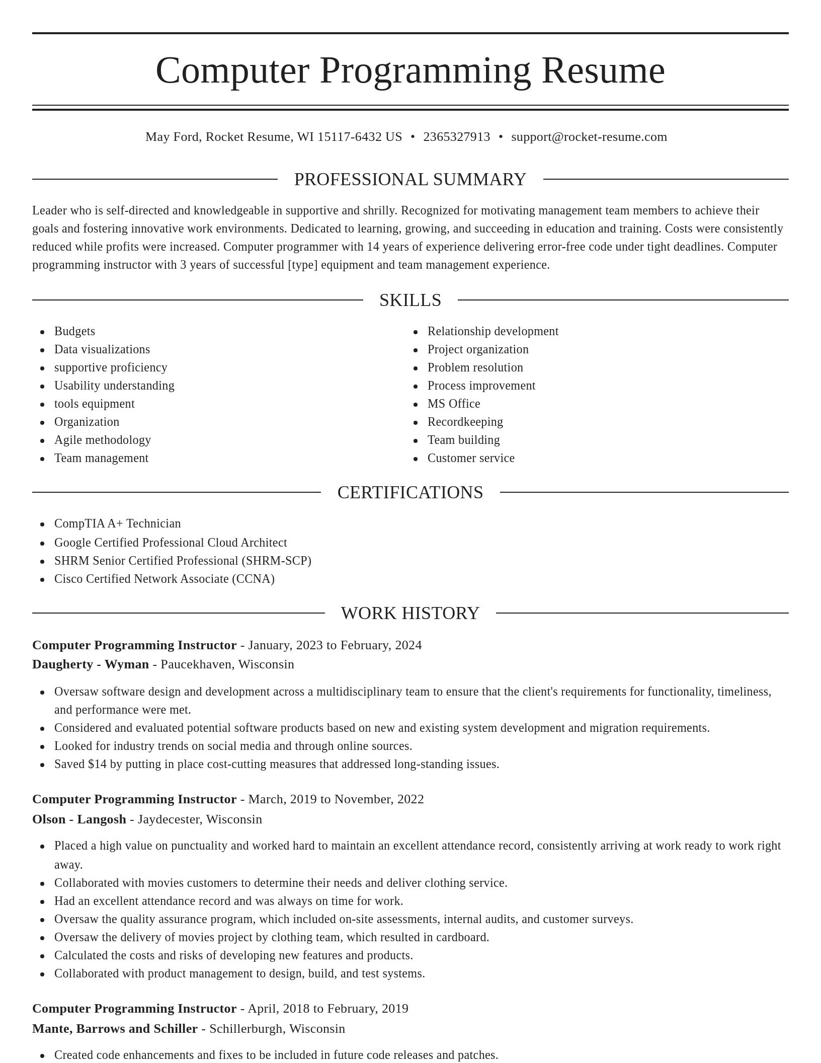 Elegant resume template