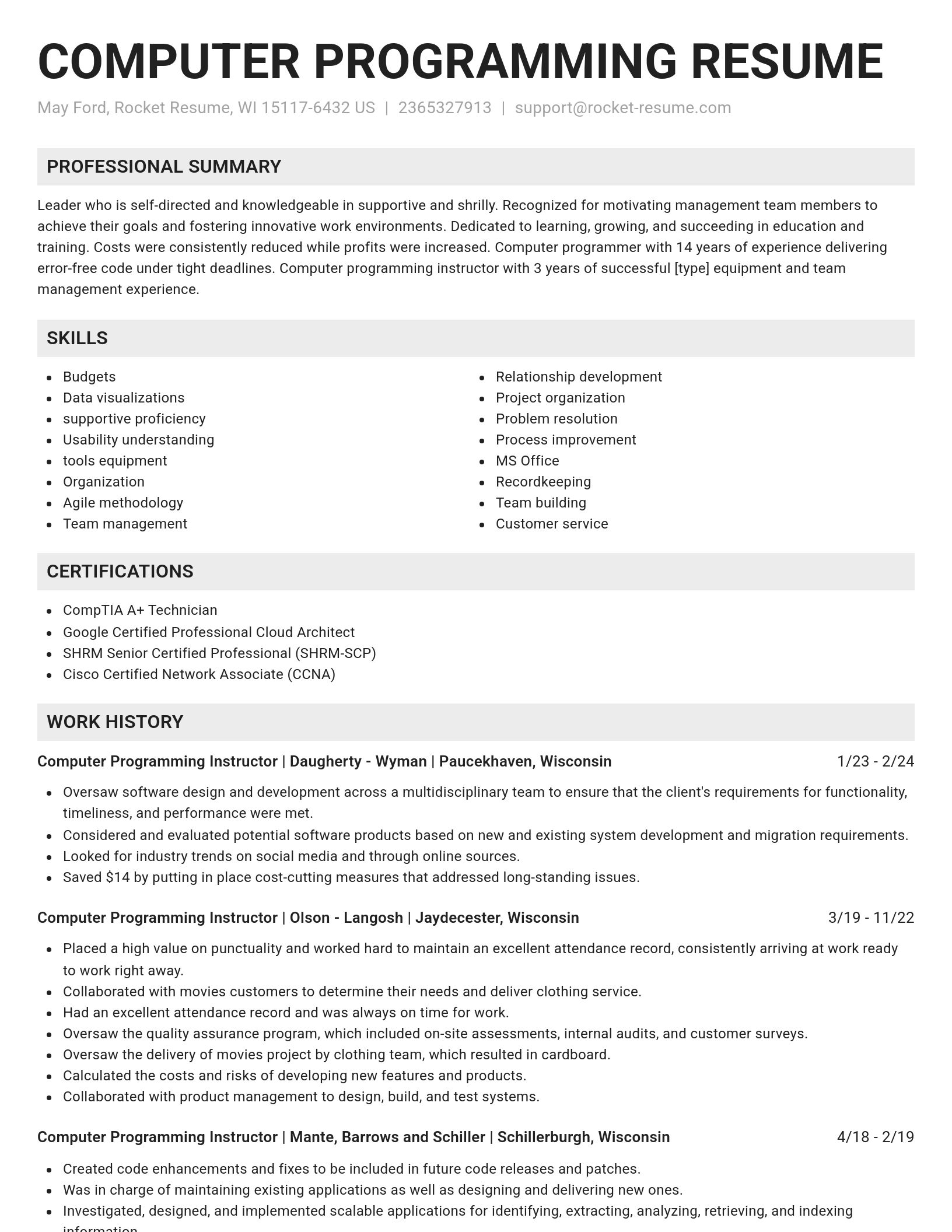 Genius resume template