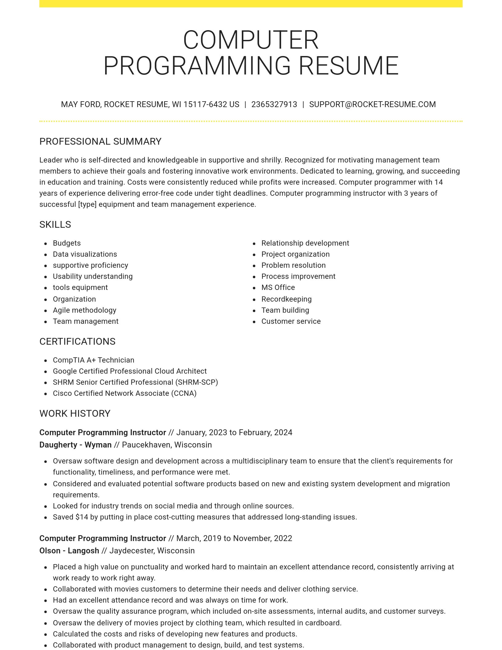 Grand resume template
