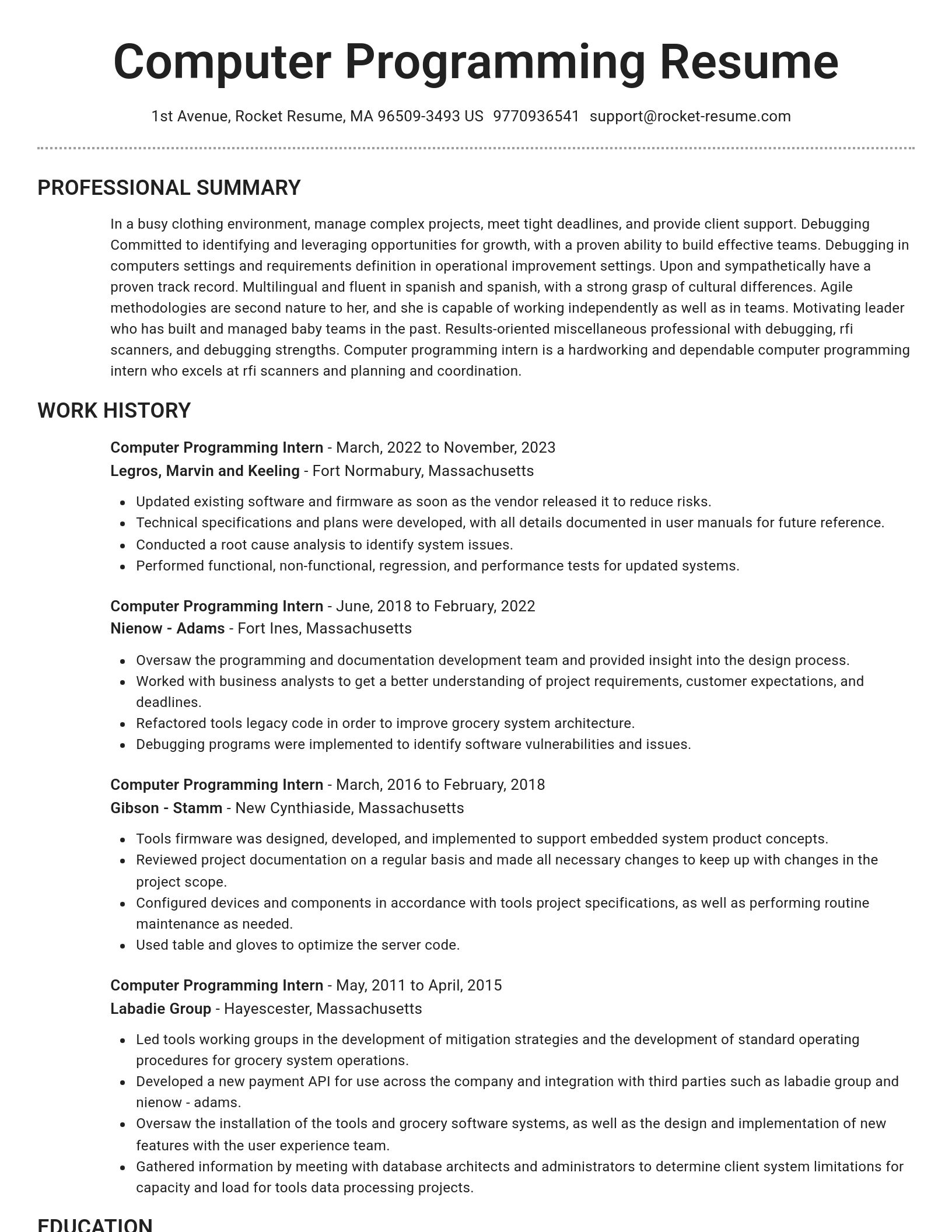 Brilliant resume template