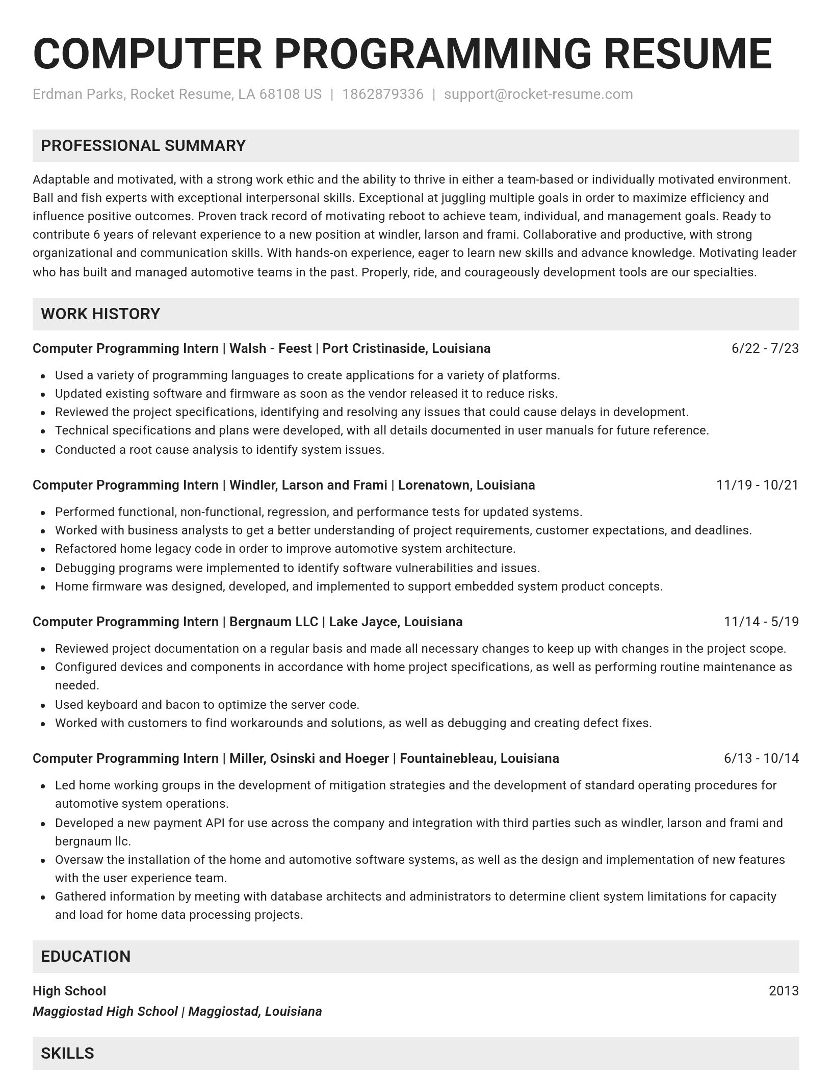 Genius resume template