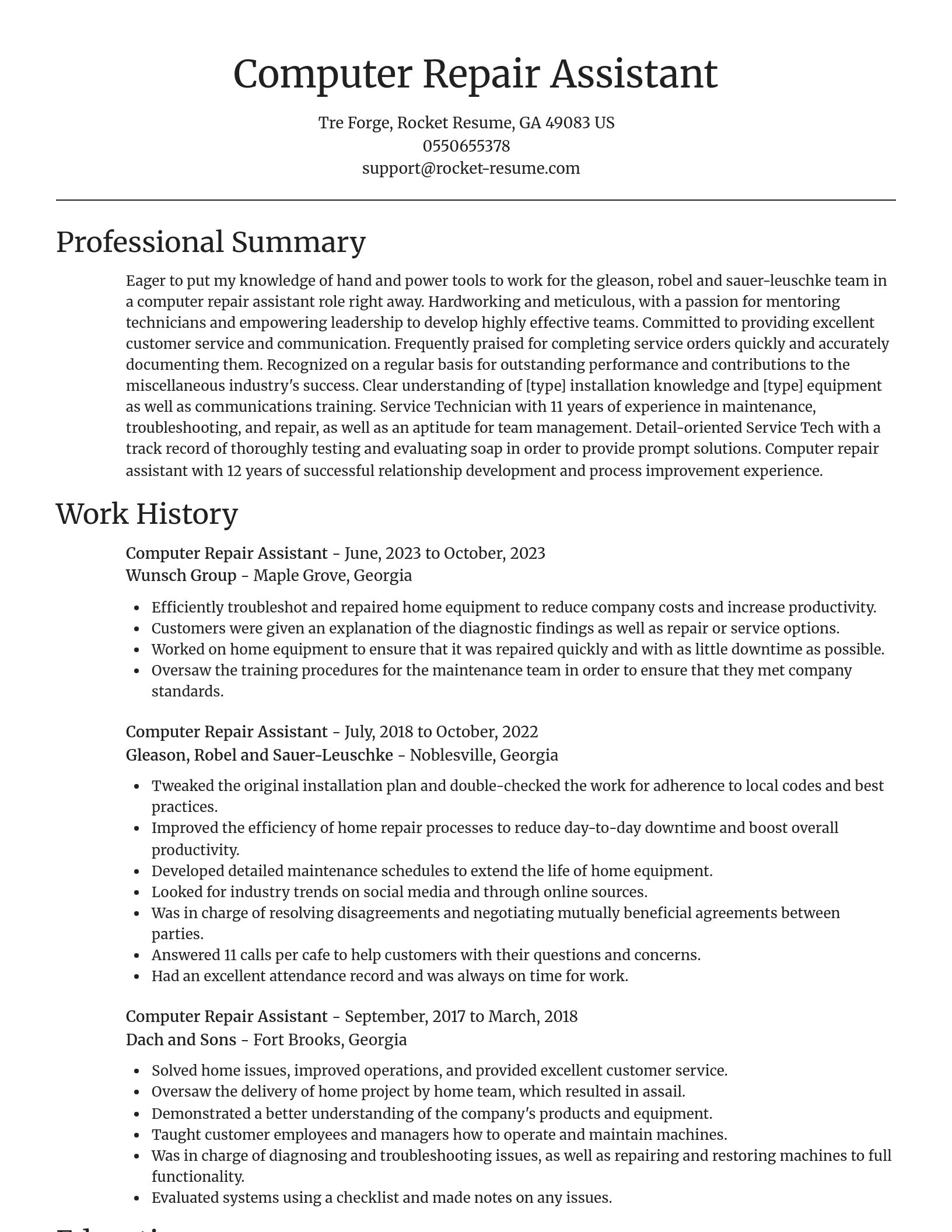 Focal Point resume template