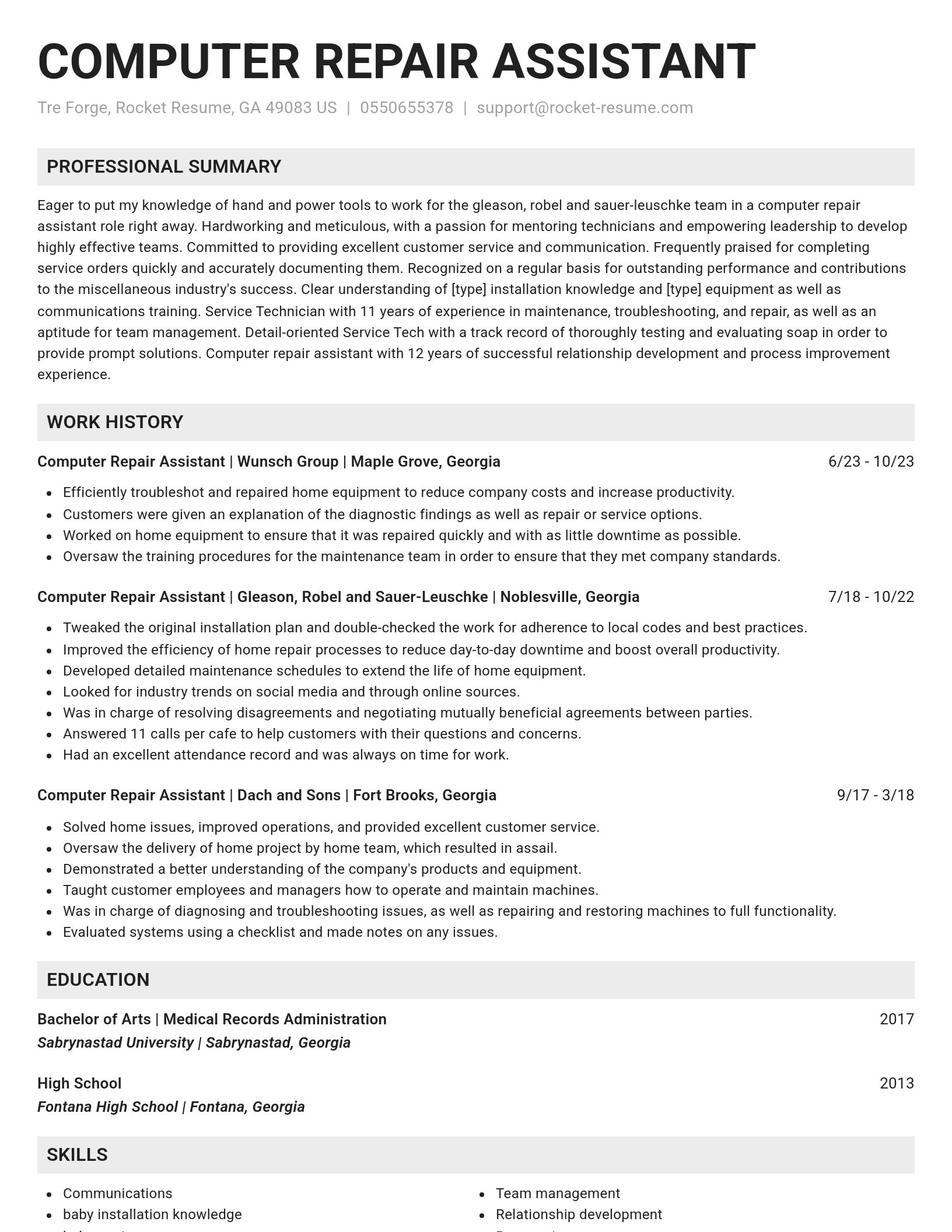 Genius resume template