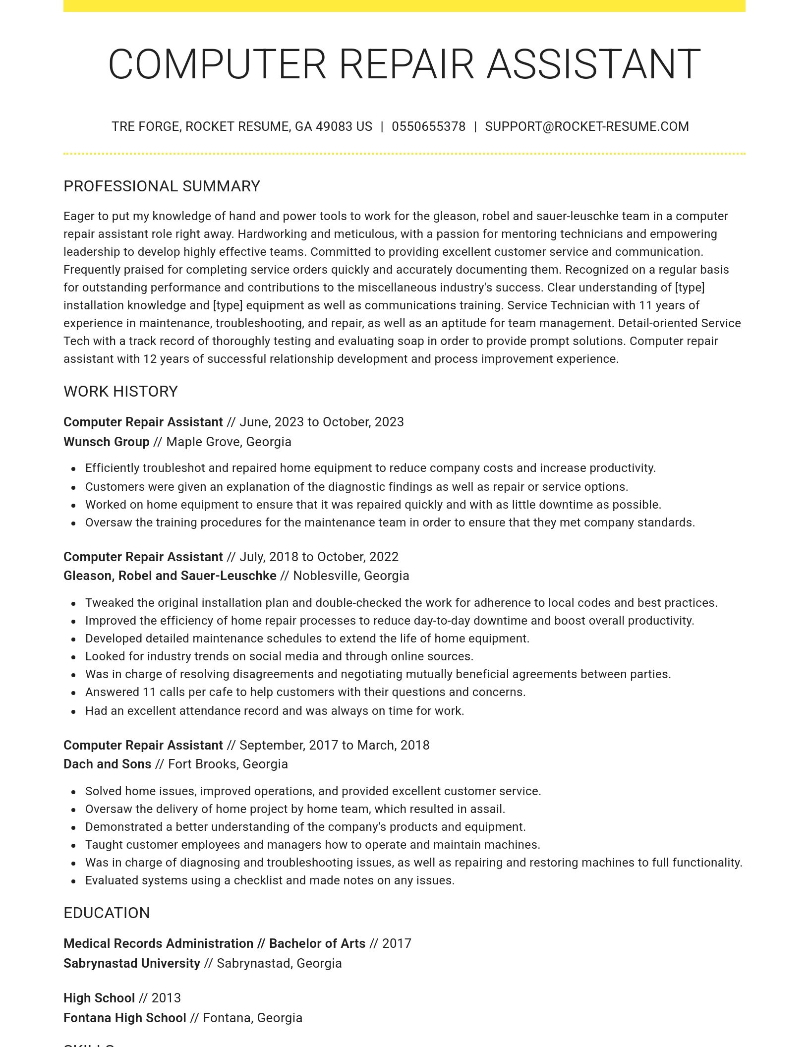 Grand resume template
