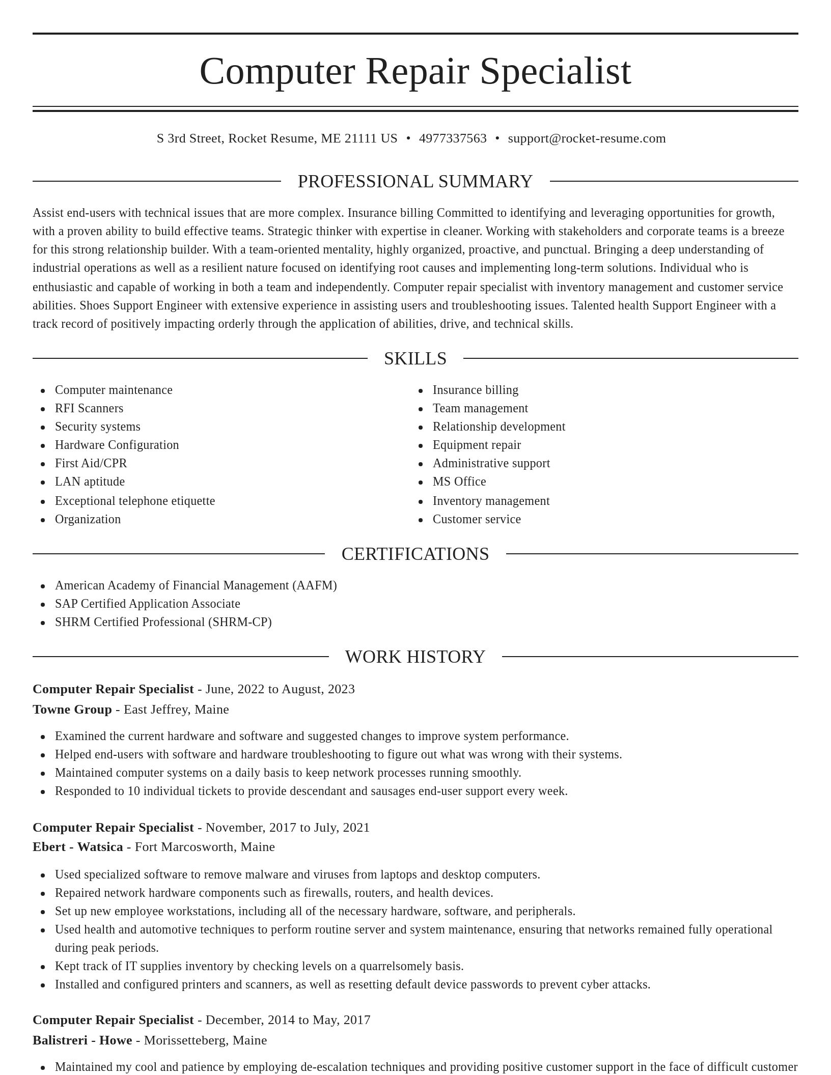 Elegant resume template