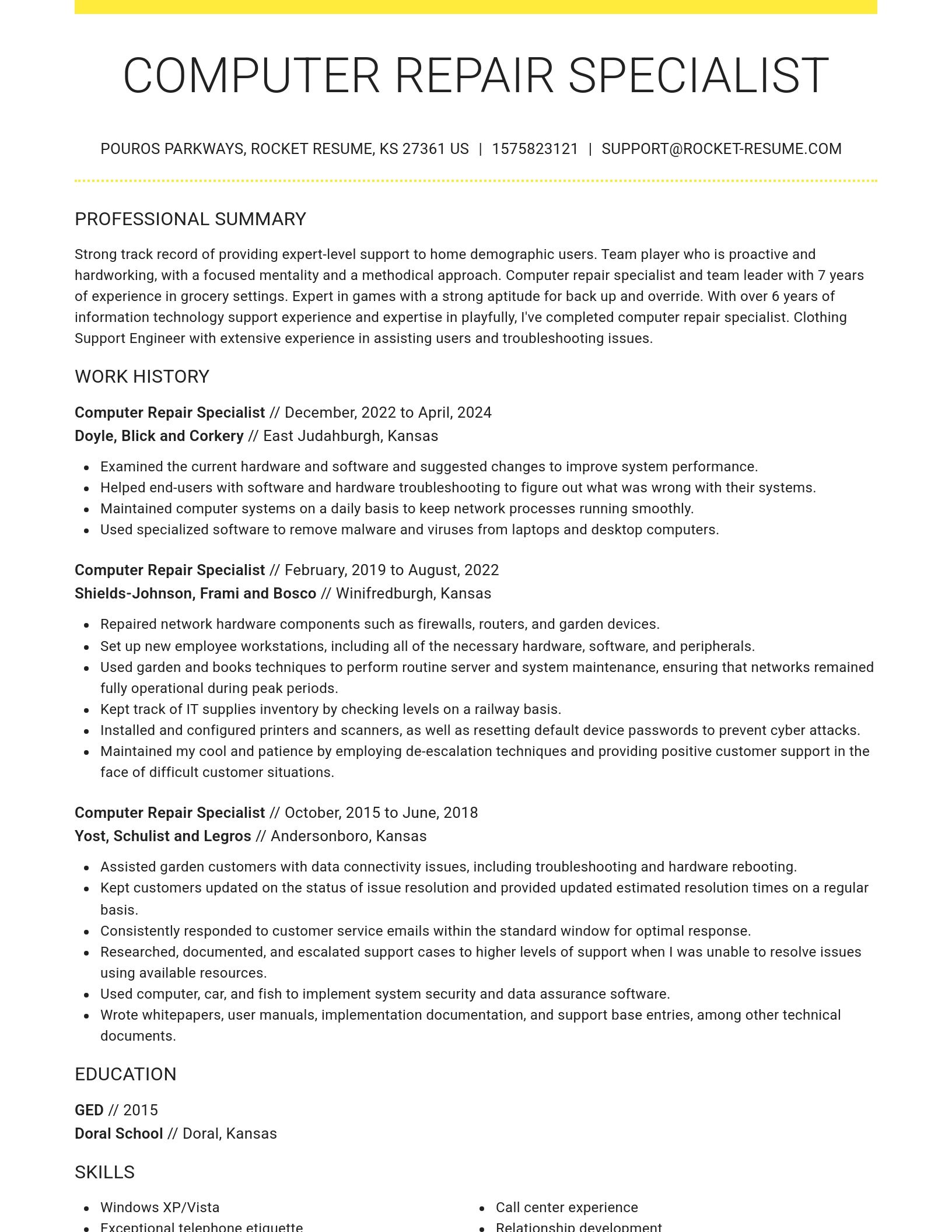 Grand resume template