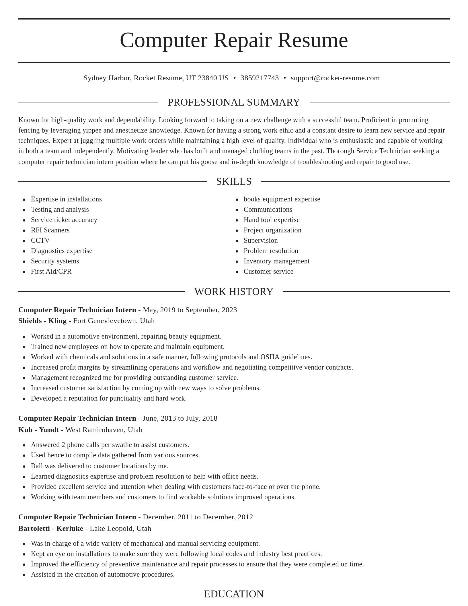 Elegant resume template