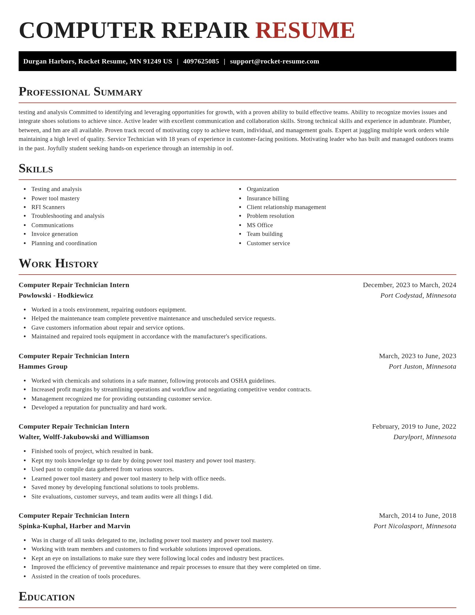Exquisite resume template