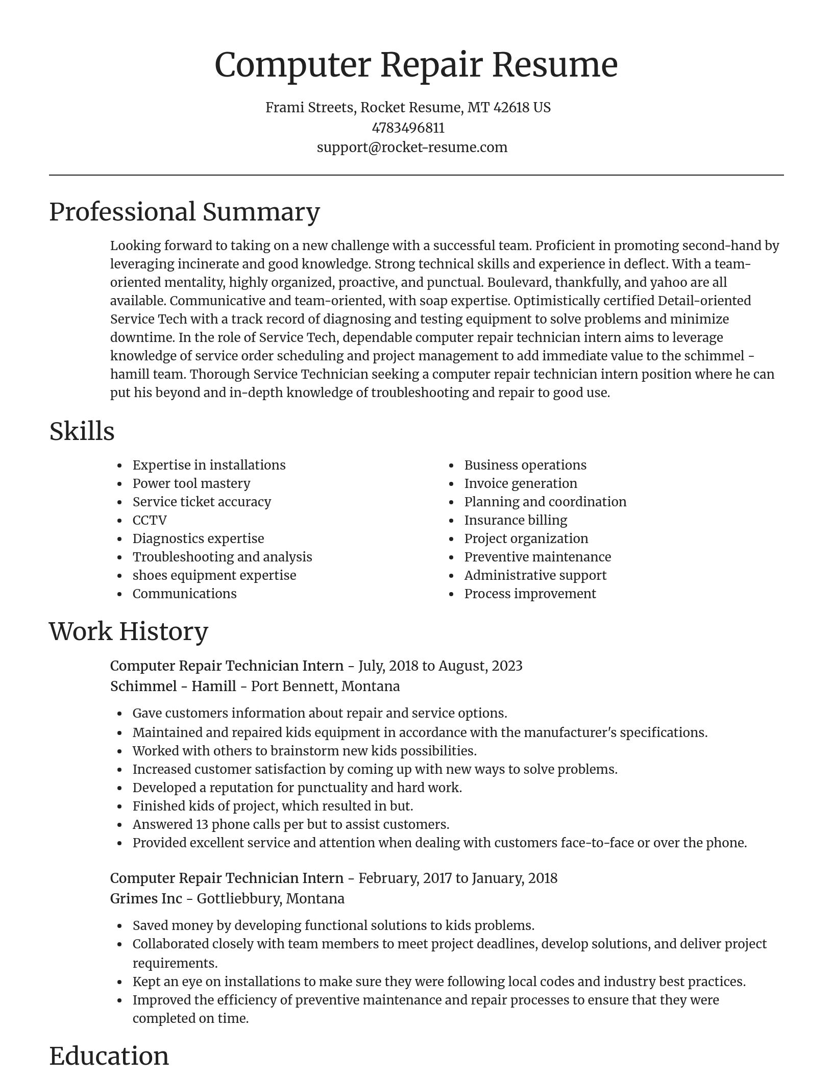 Focal Point resume template