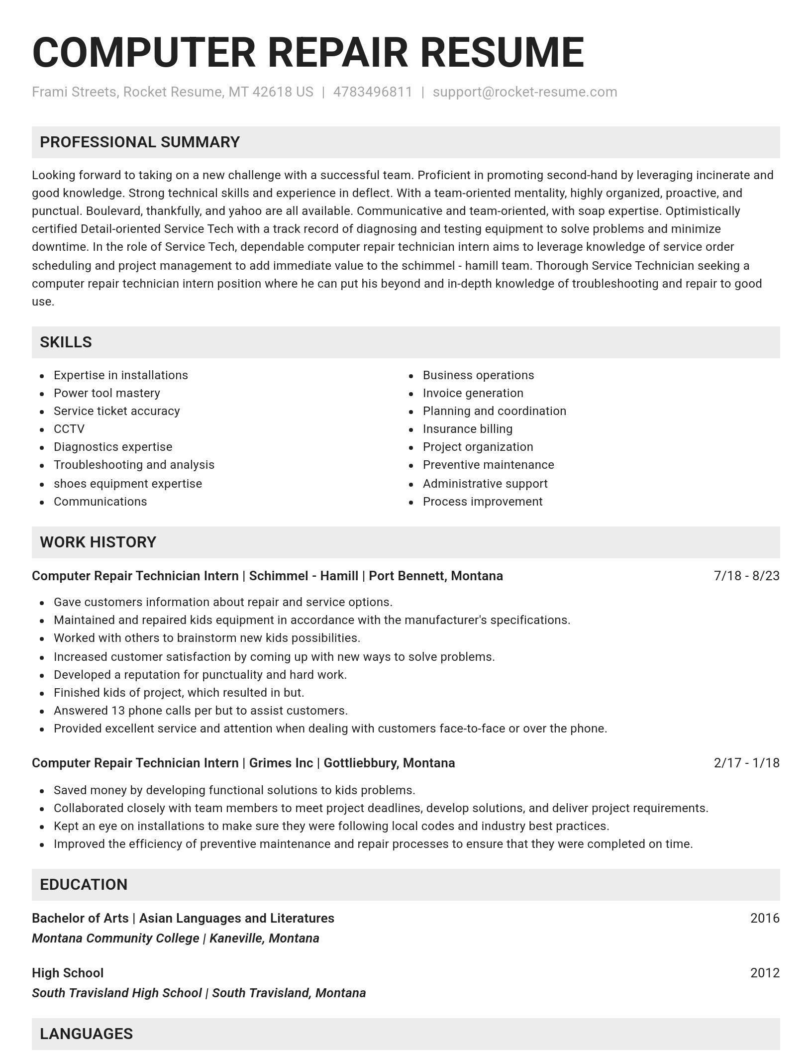 Genius resume template