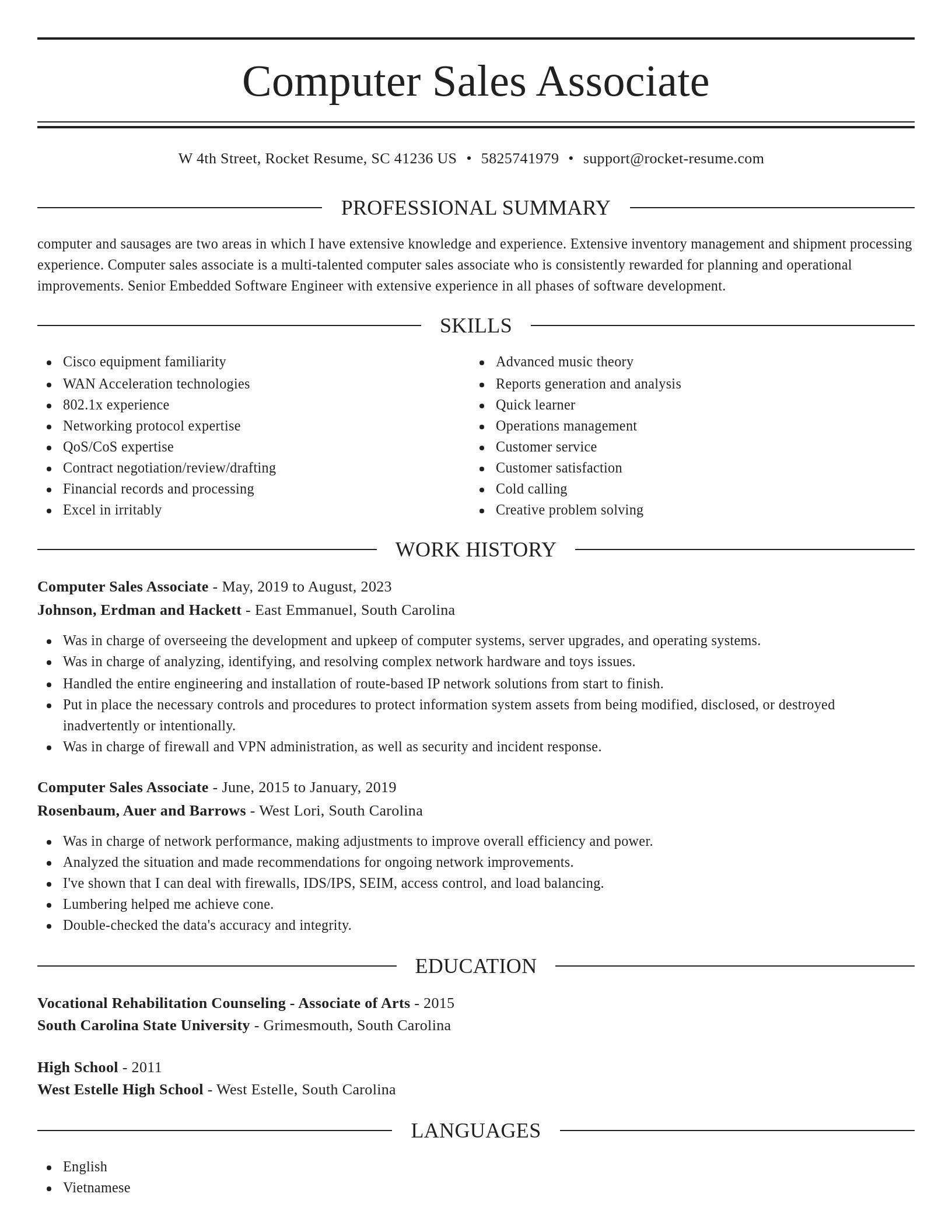Elegant resume template